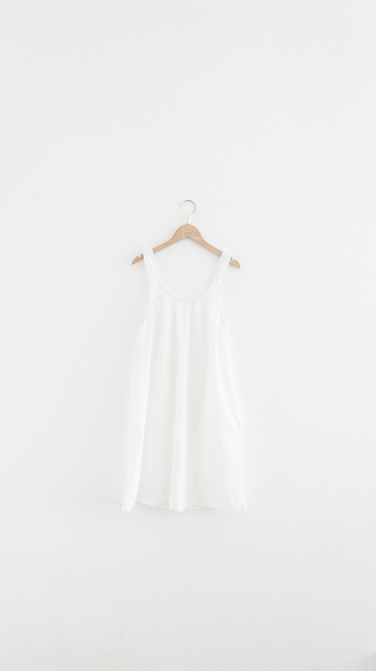 ease a-line tank dress in white (pre-order)