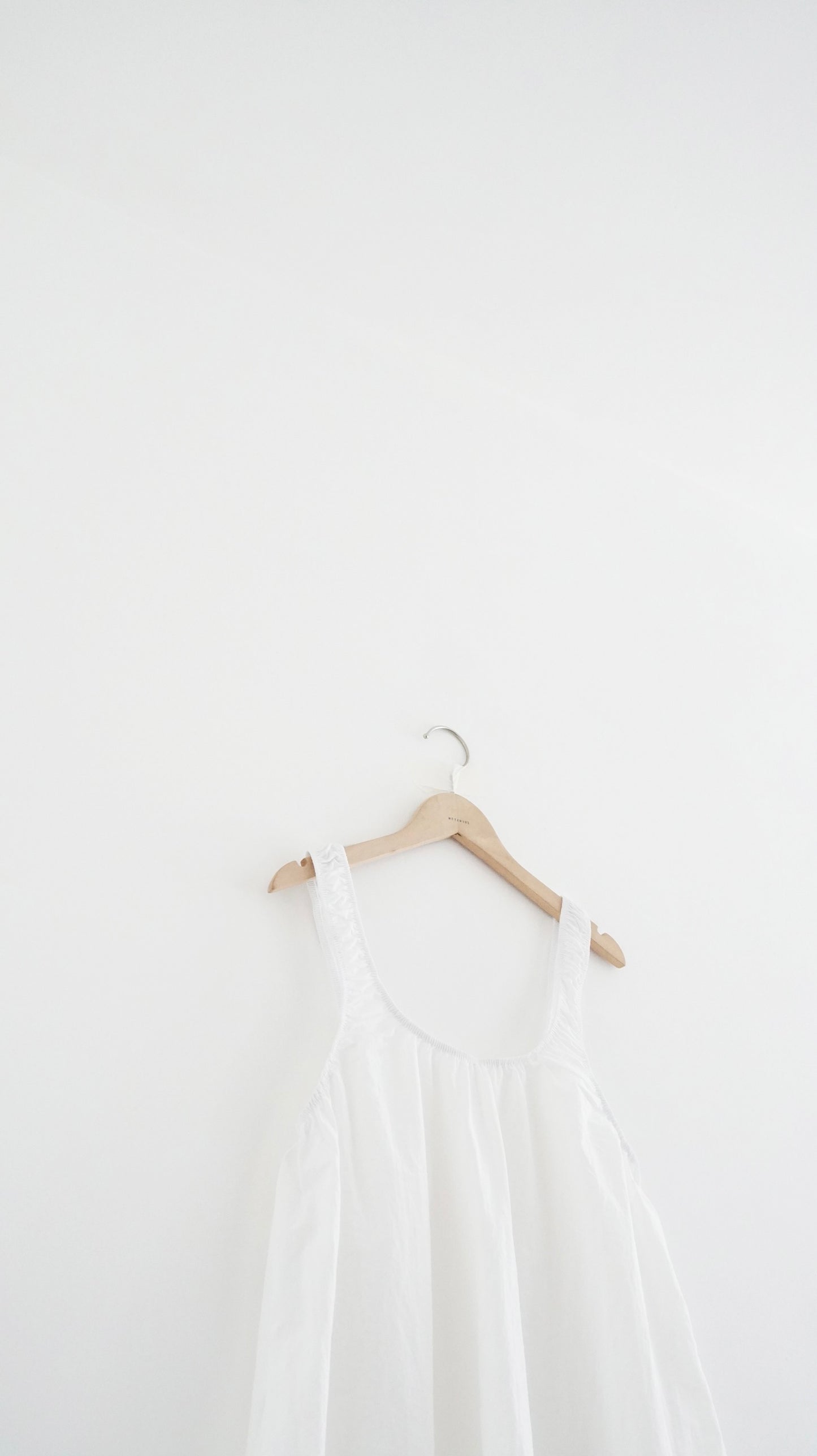 ease a-line tank dress in white (pre-order)