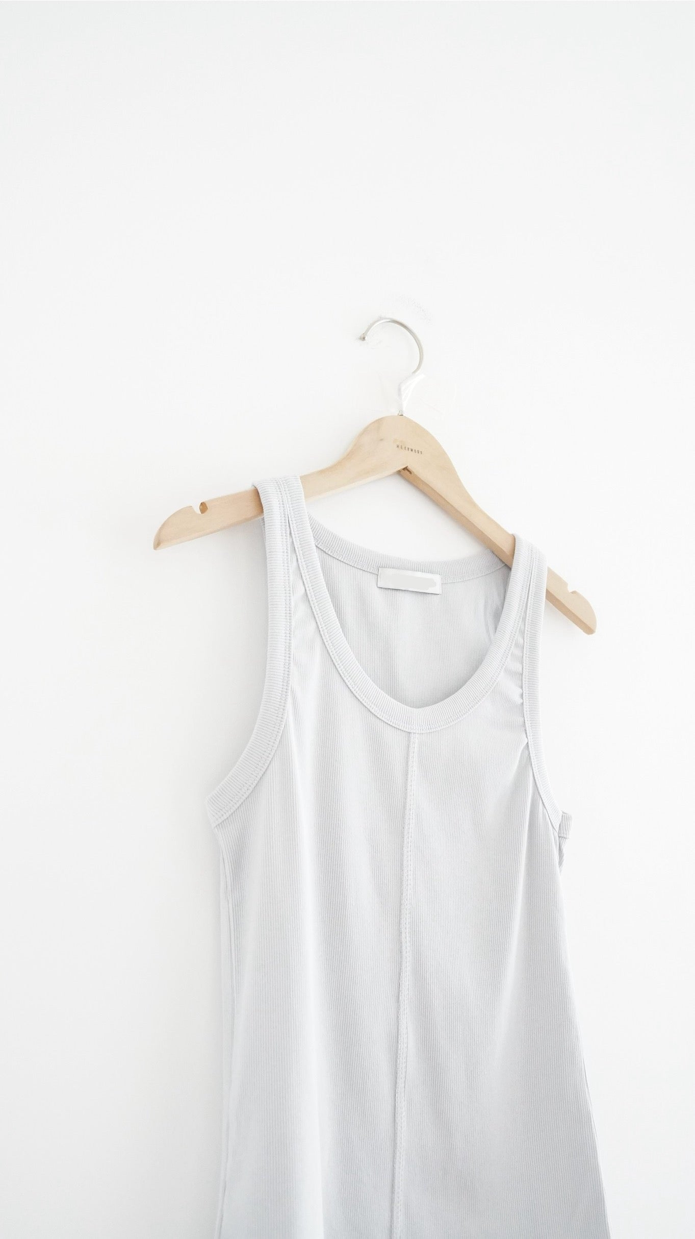 bone cotton tank top in grey (pre-order)