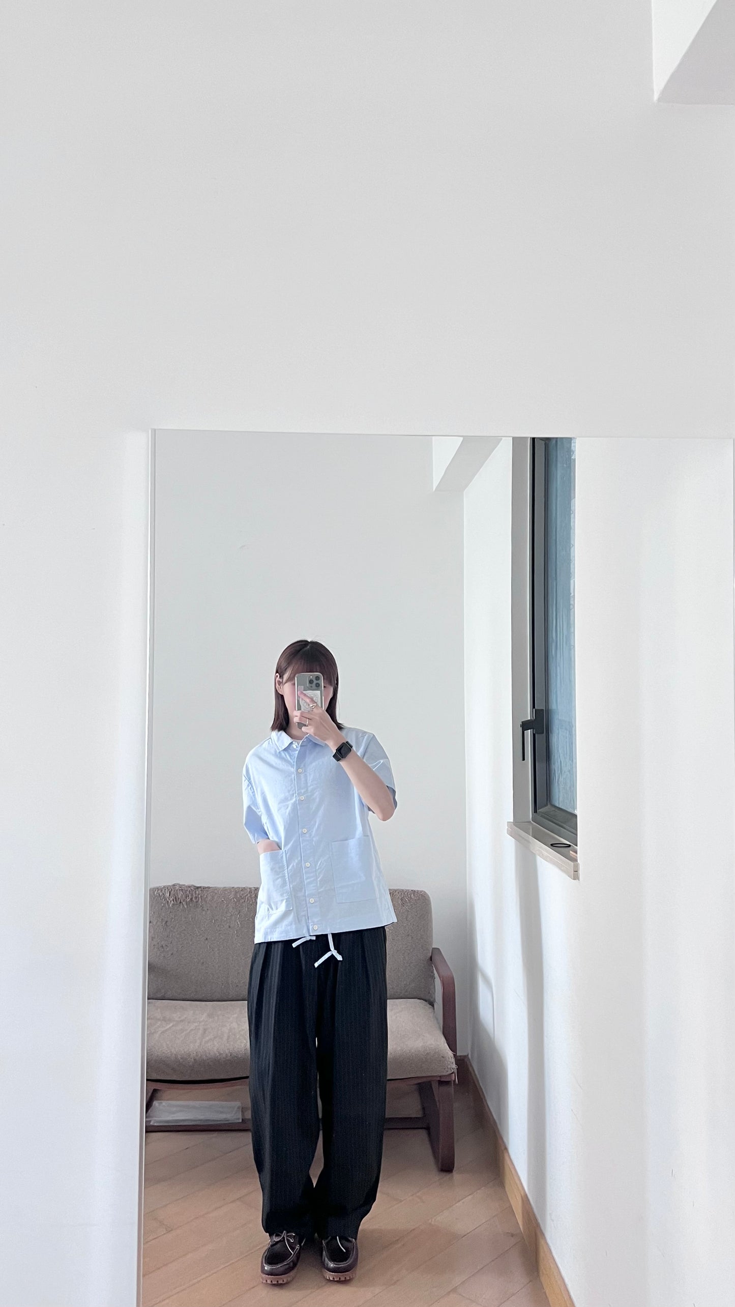 baby cotton short sleeve shirt in sora
