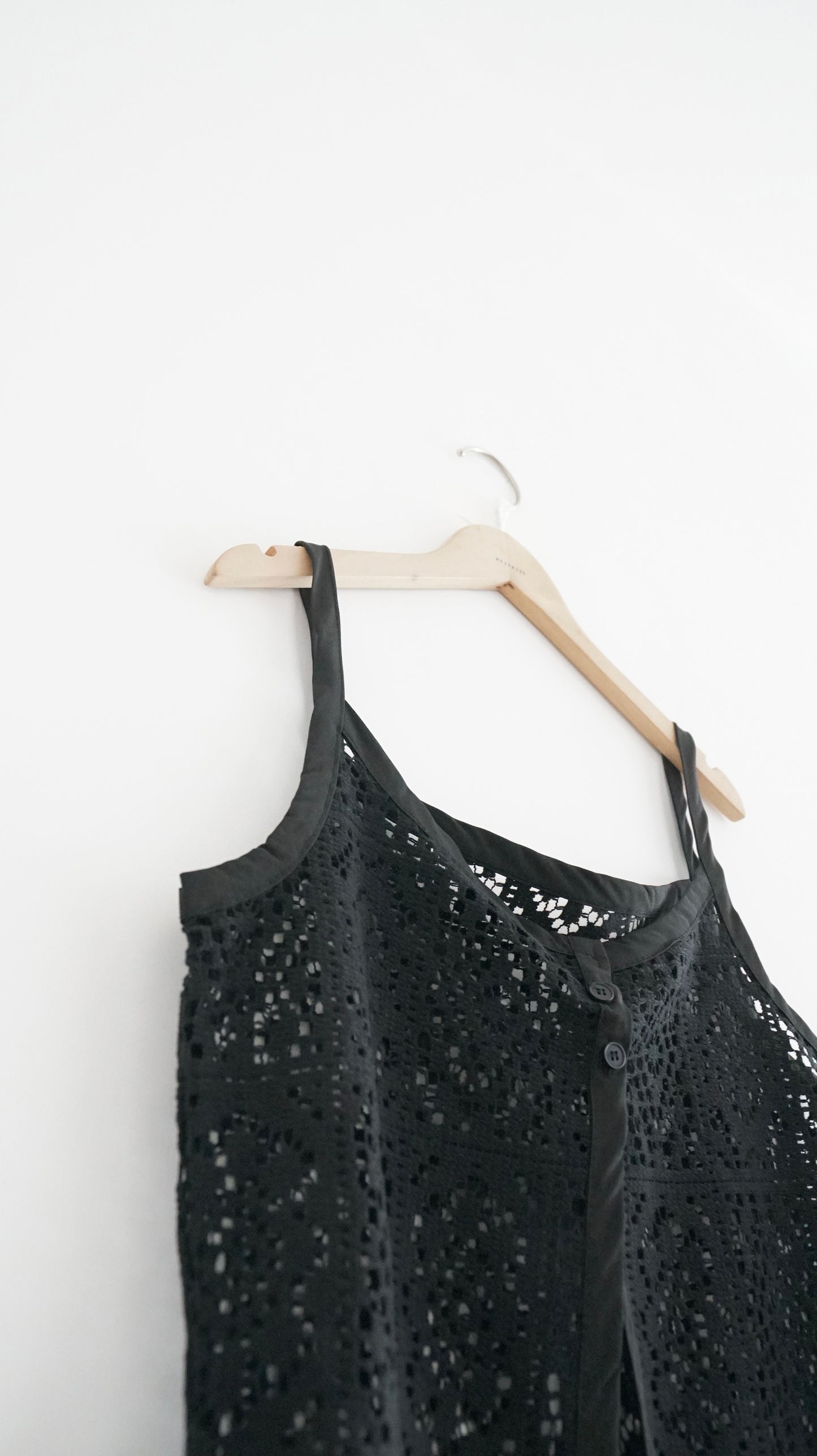 bloomwork overlay vest in black (pre-order)