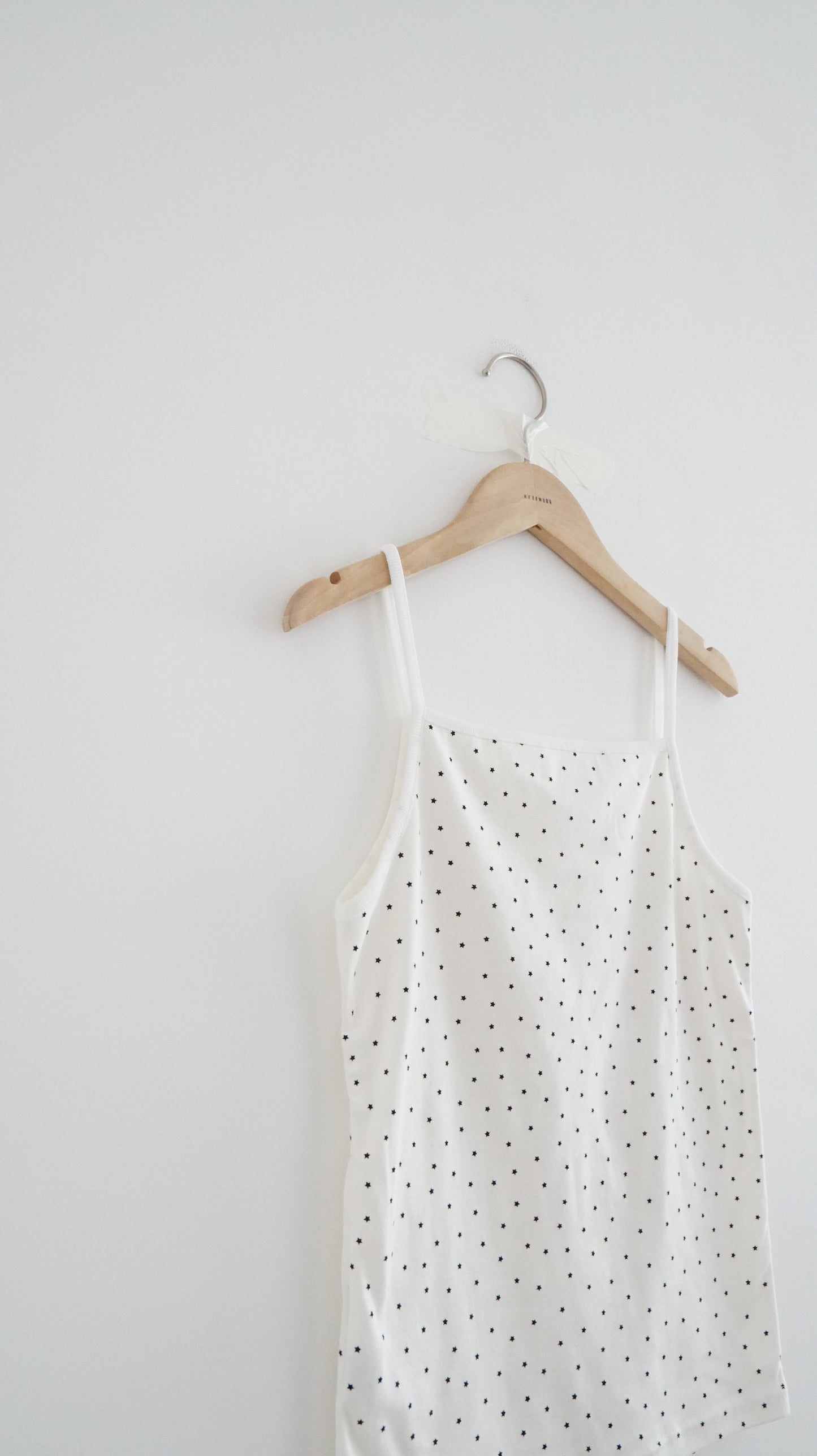 little star camisole in white
