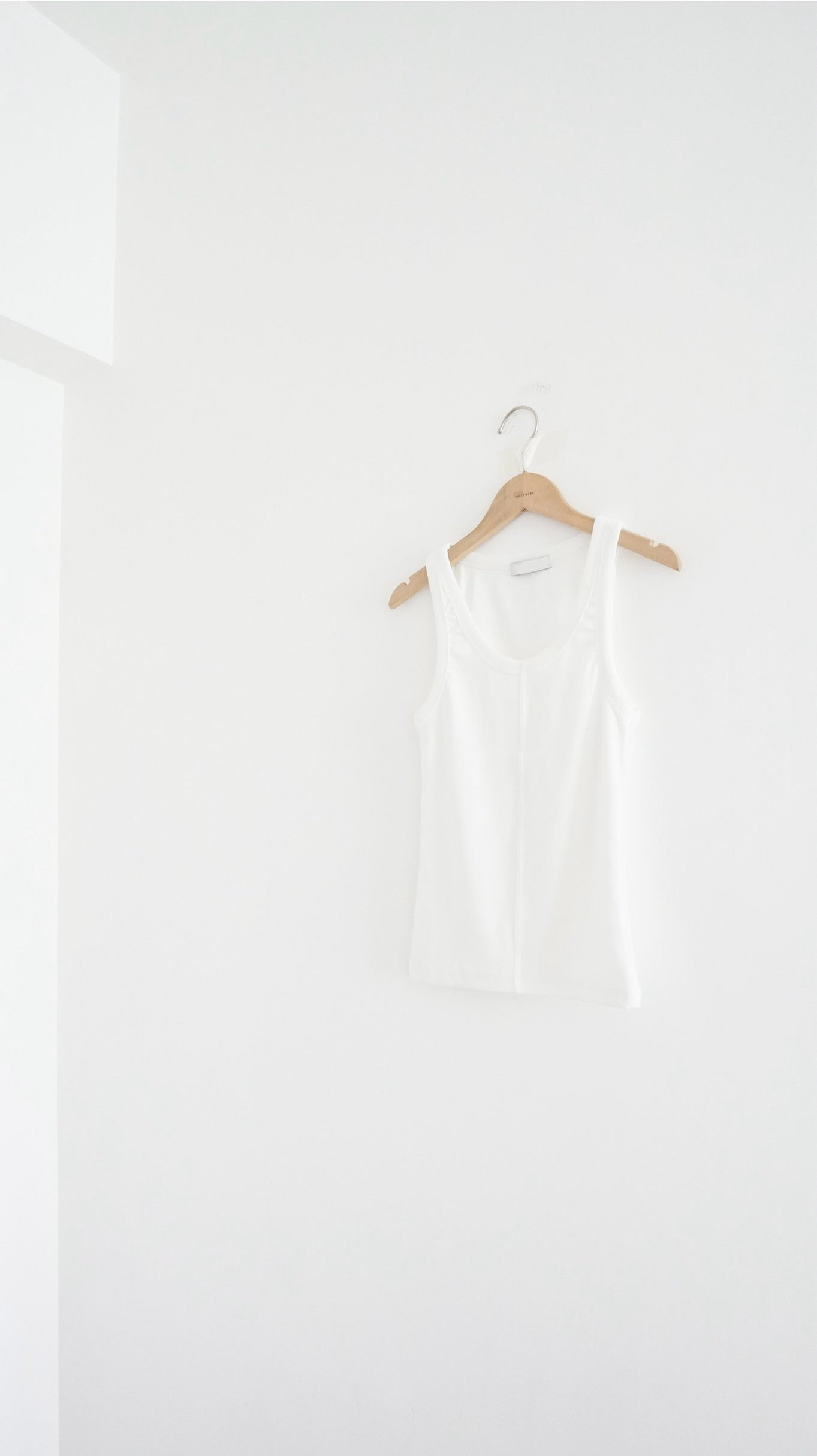 bone cotton tank top in white (pre-order)