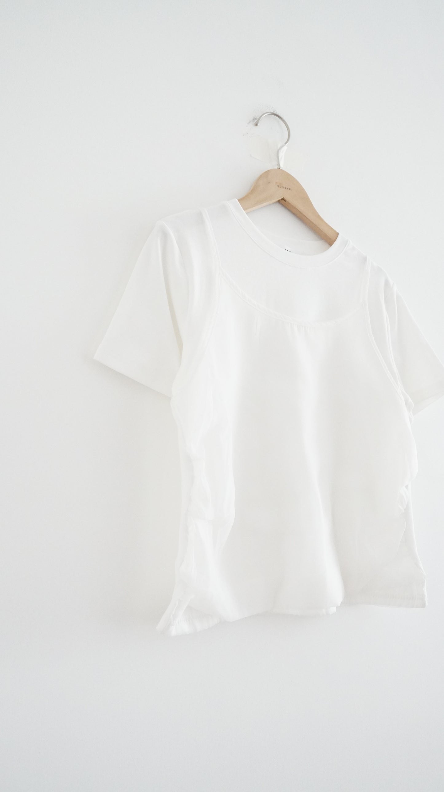 polly two-in-one tee in white (pre-order)
