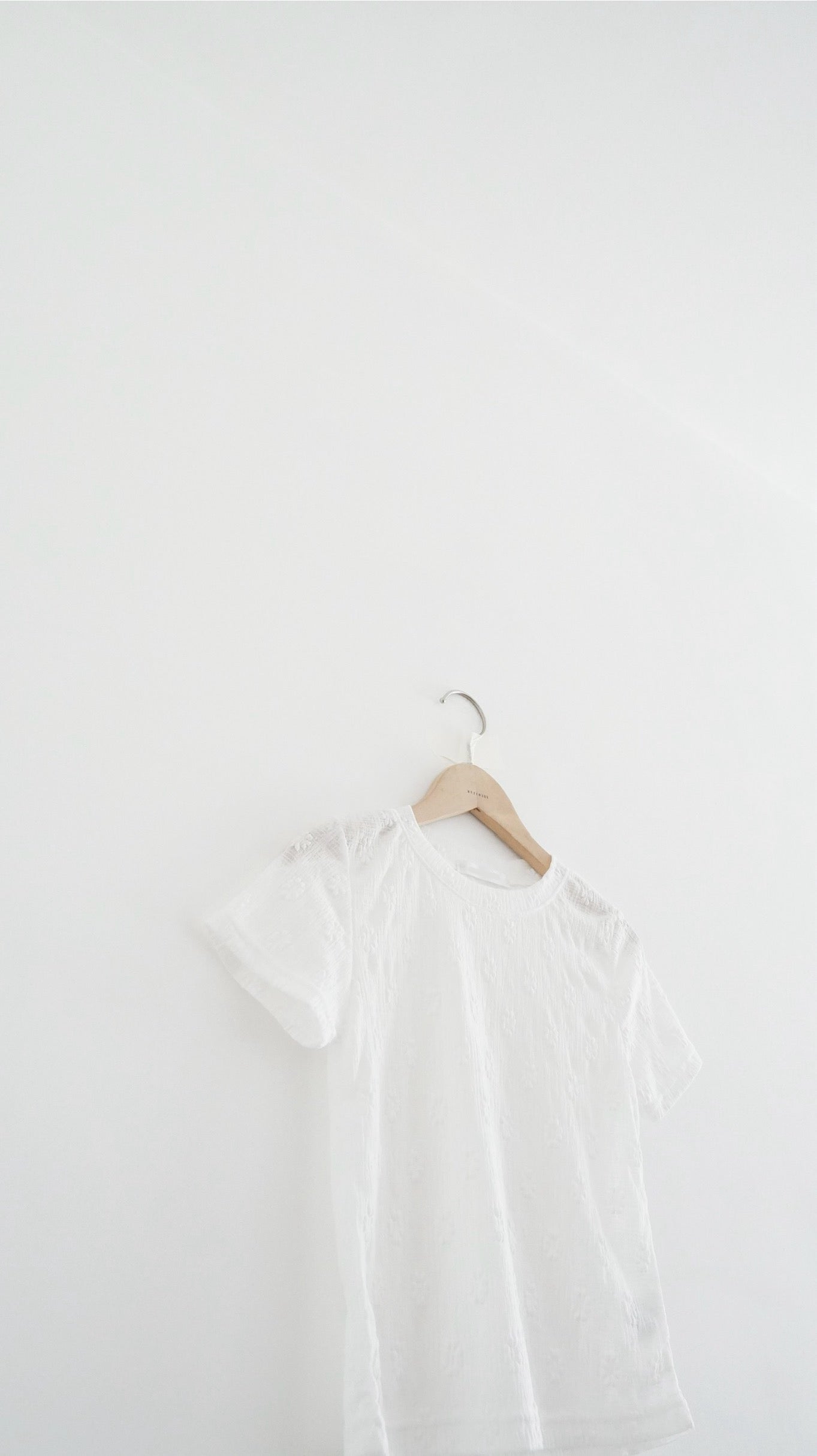 lattice bloom sheer tee in white (pre-order)