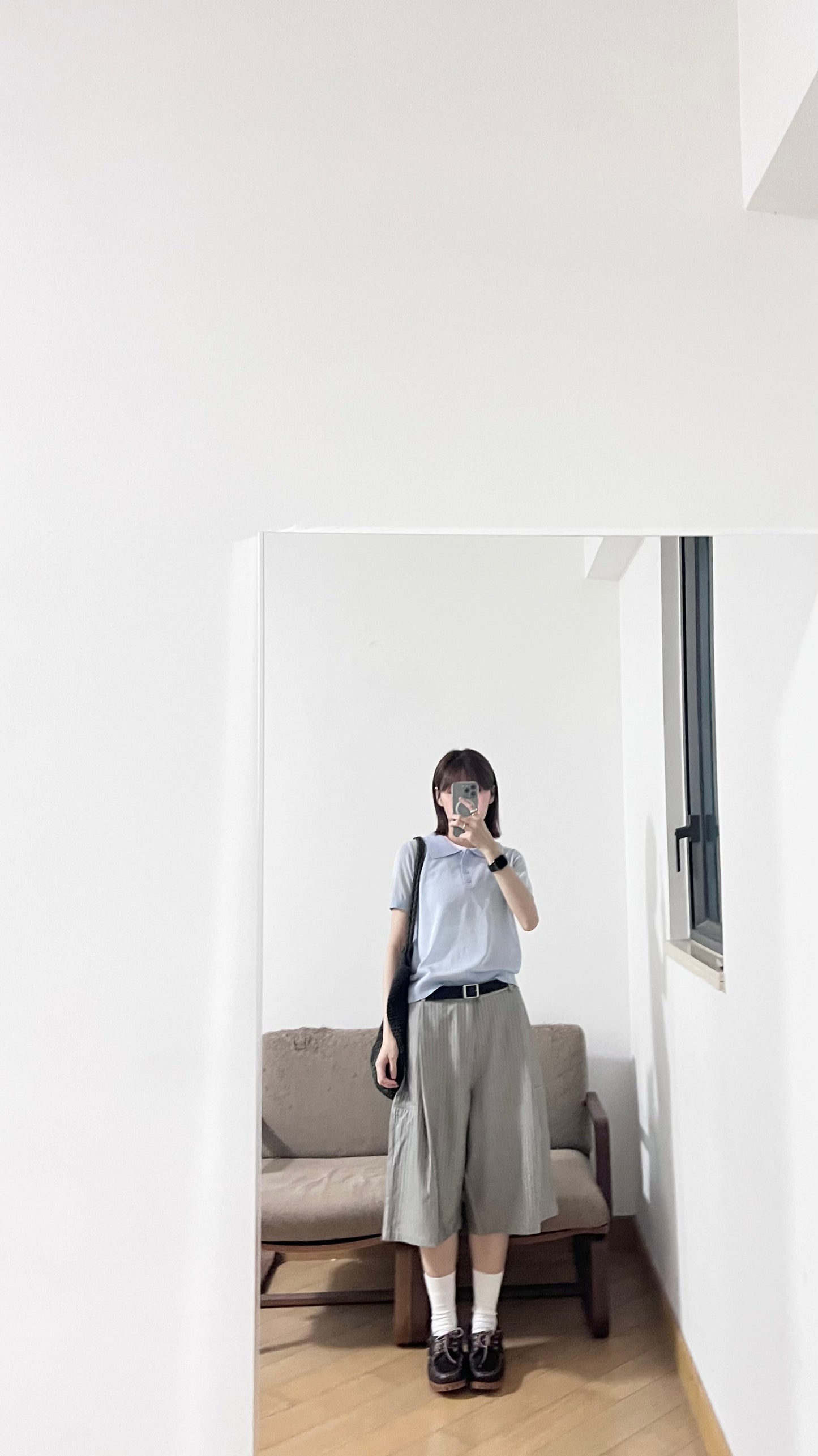 striped low-rise tailored shorts in grey (pre-order)