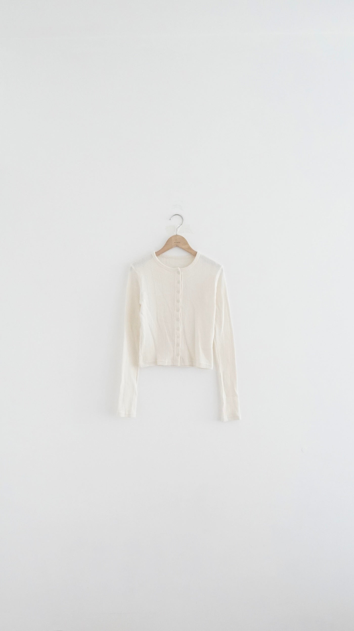 slim cut cardigan in ivory