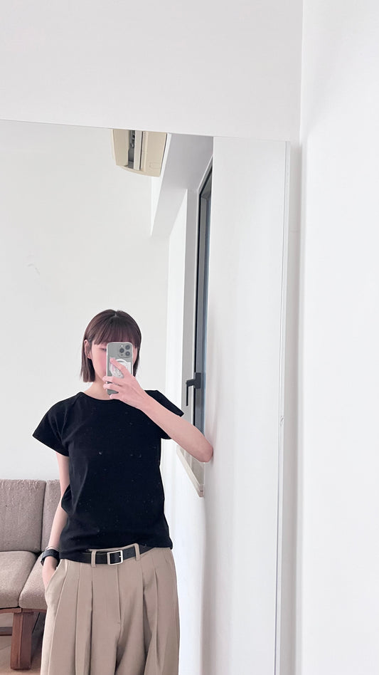 lowrise mode pants in beige (pre-order)