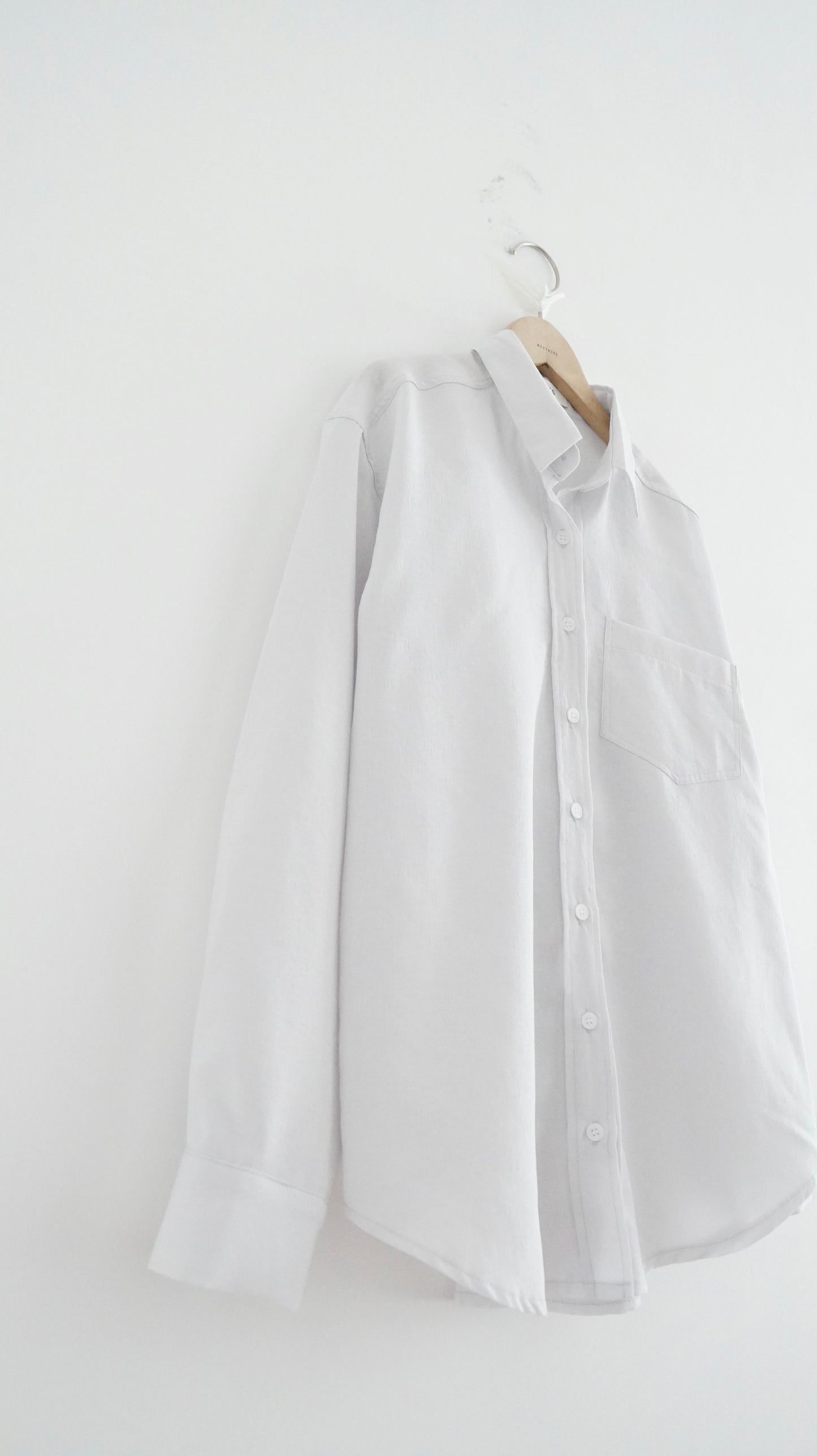 plain sheer shirt in dust
