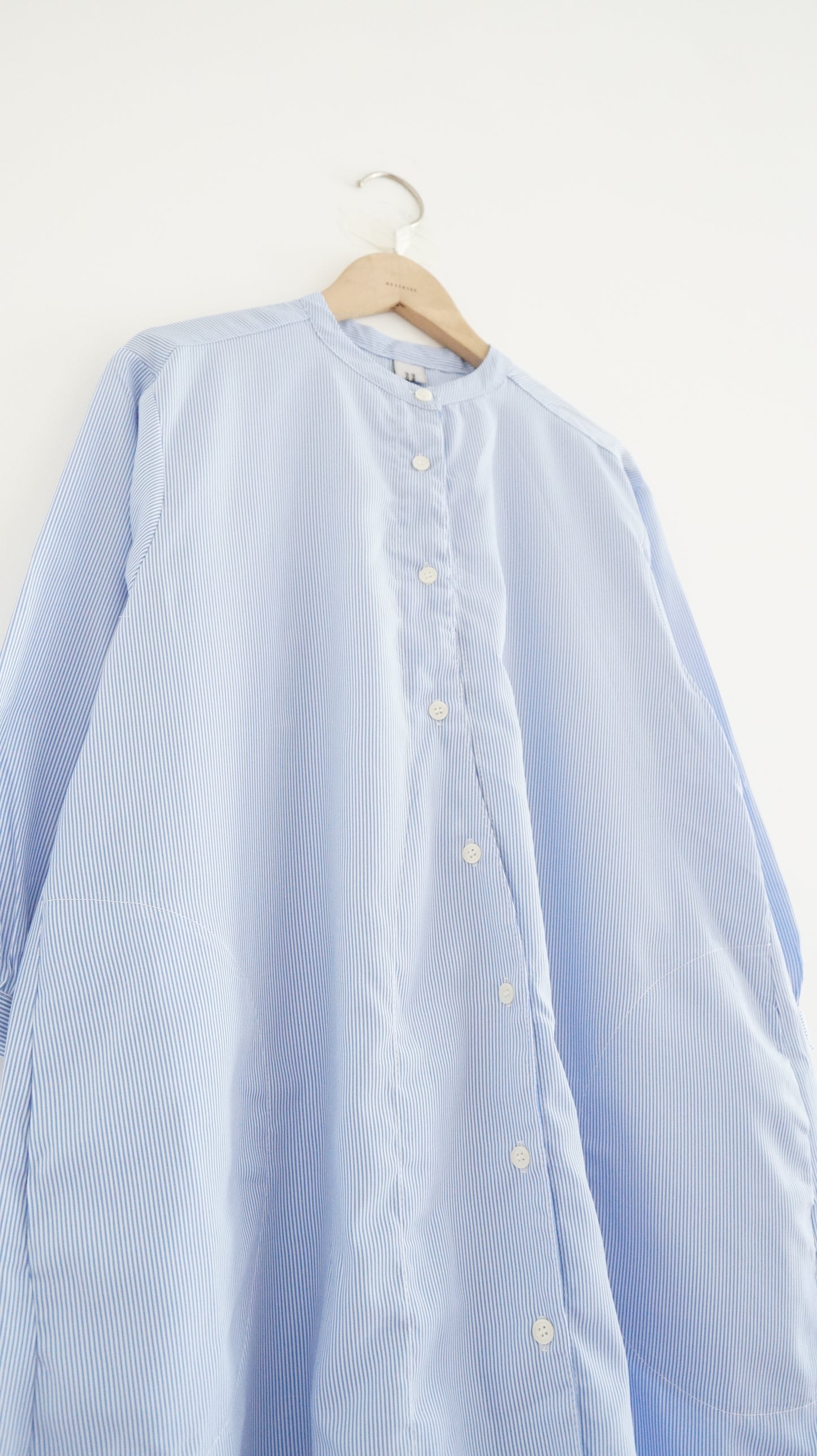 striped shirt dress in baby-blue
