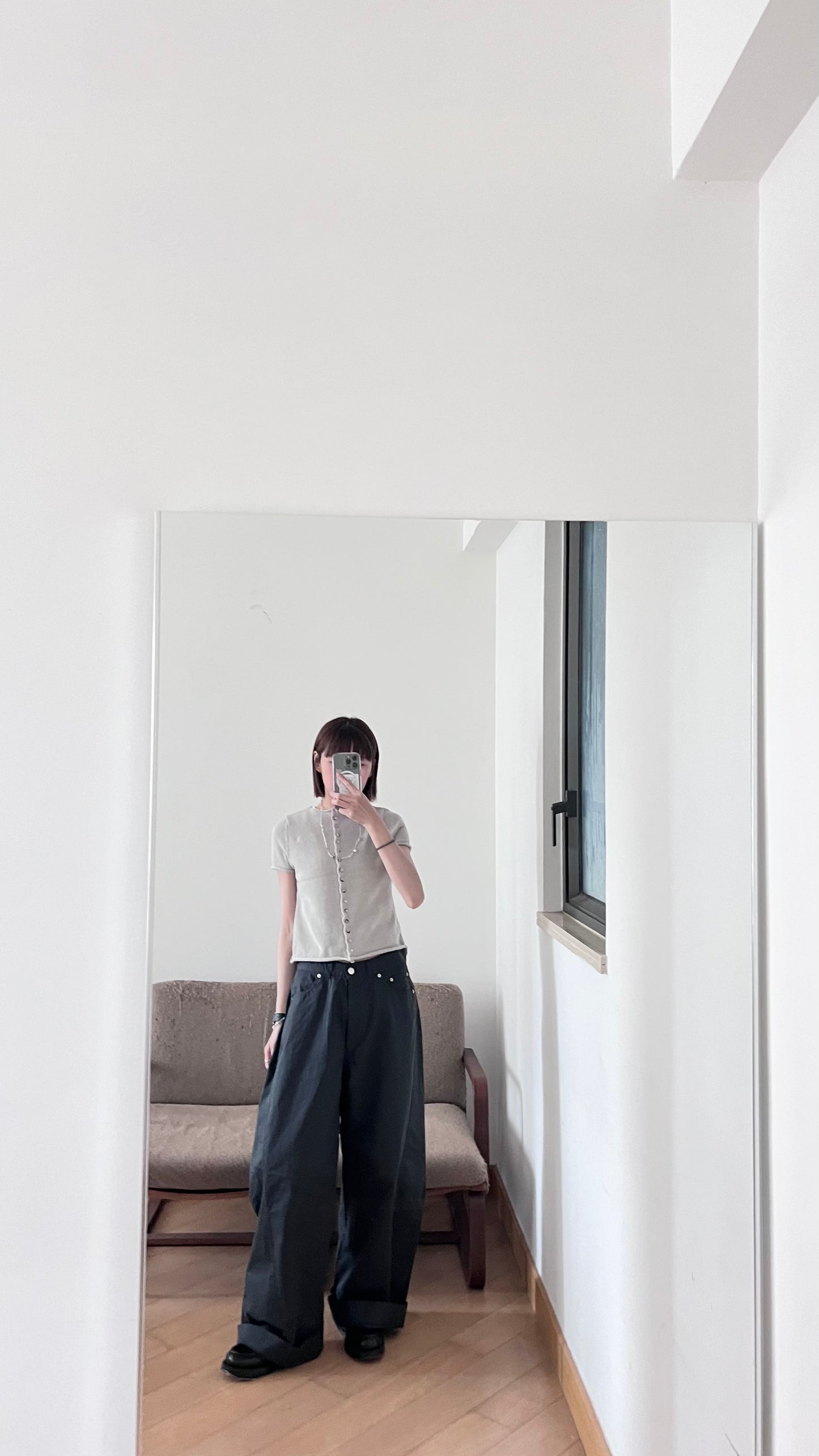 soft sleeve cardigan in grey (pre-order)