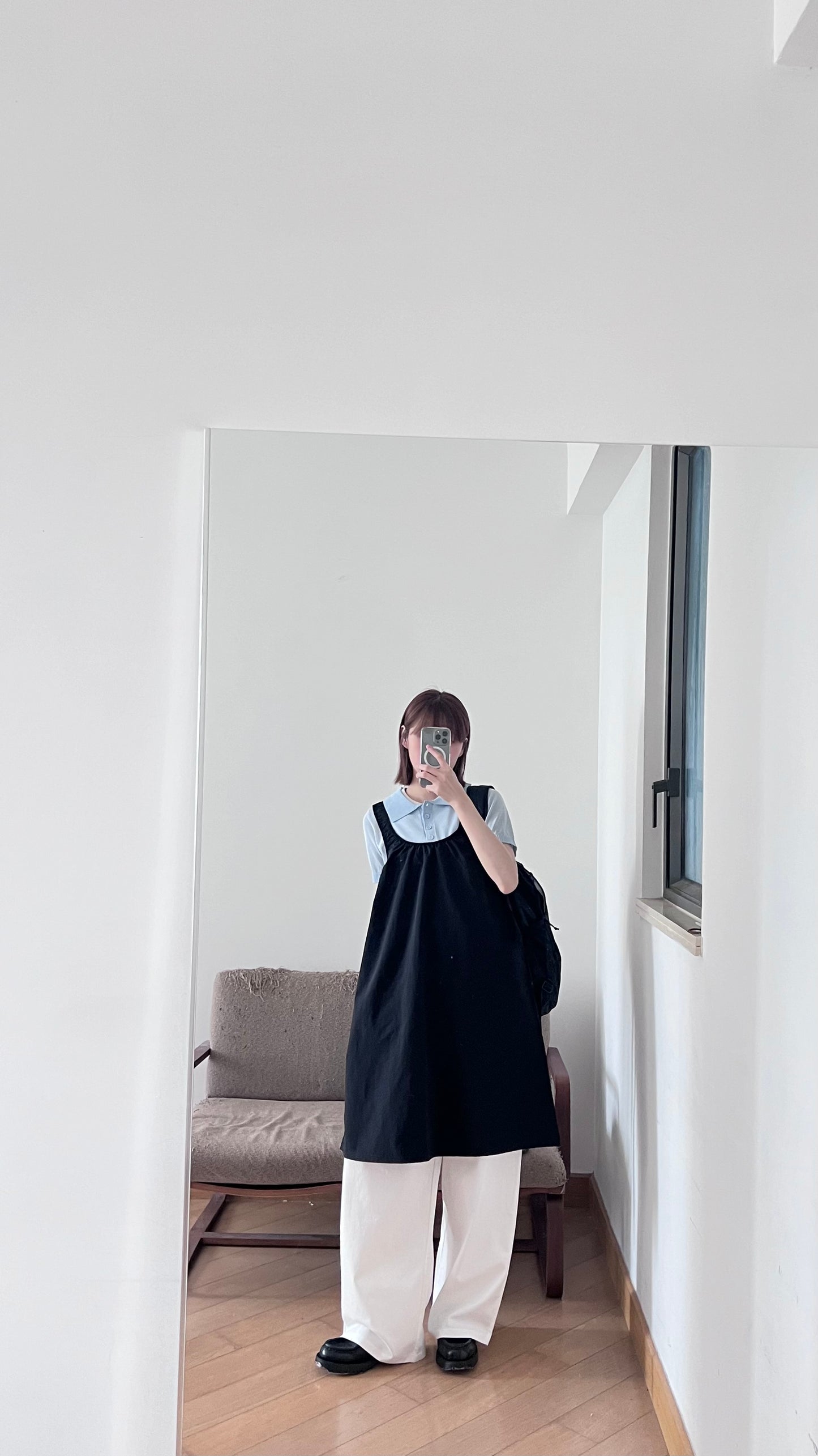 ease a-line tank dress in black (pre-order)