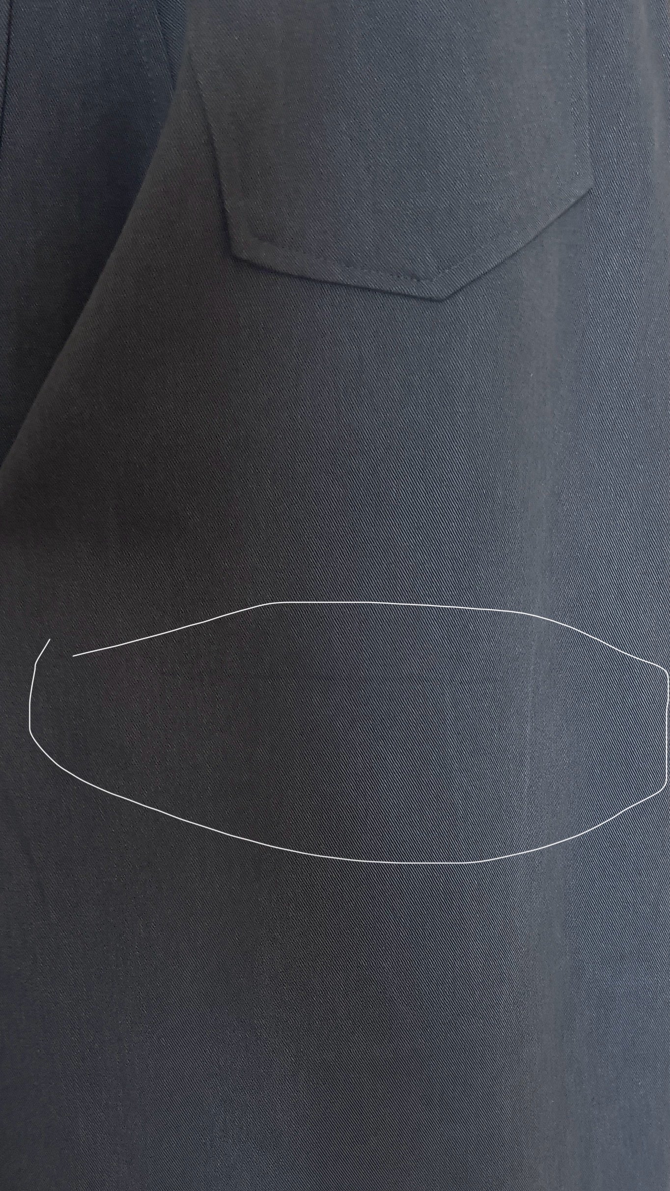 ebisu pants in dark grey (M) (flawed)