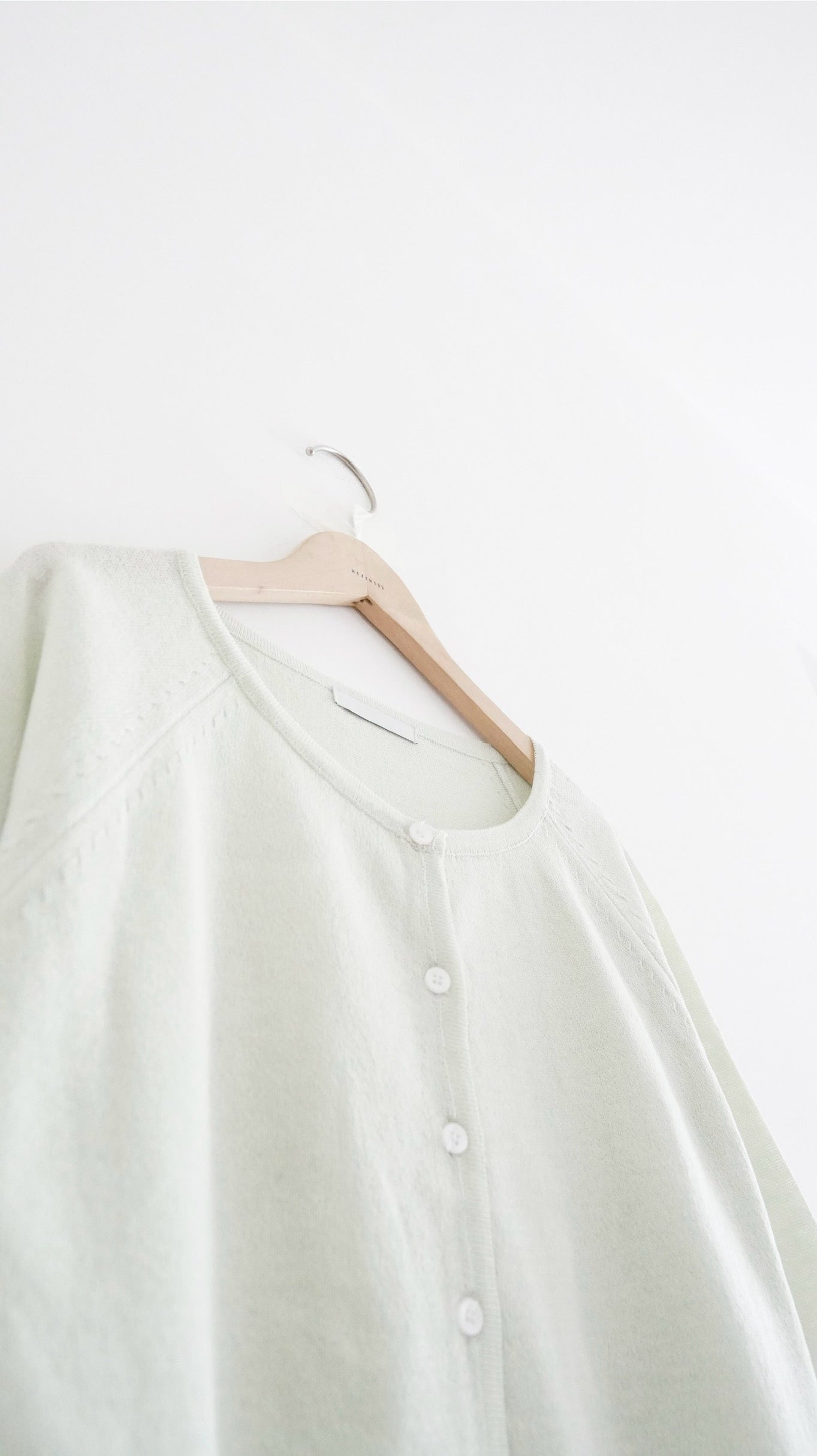 refined sheer cardigan in light green (pre-order)