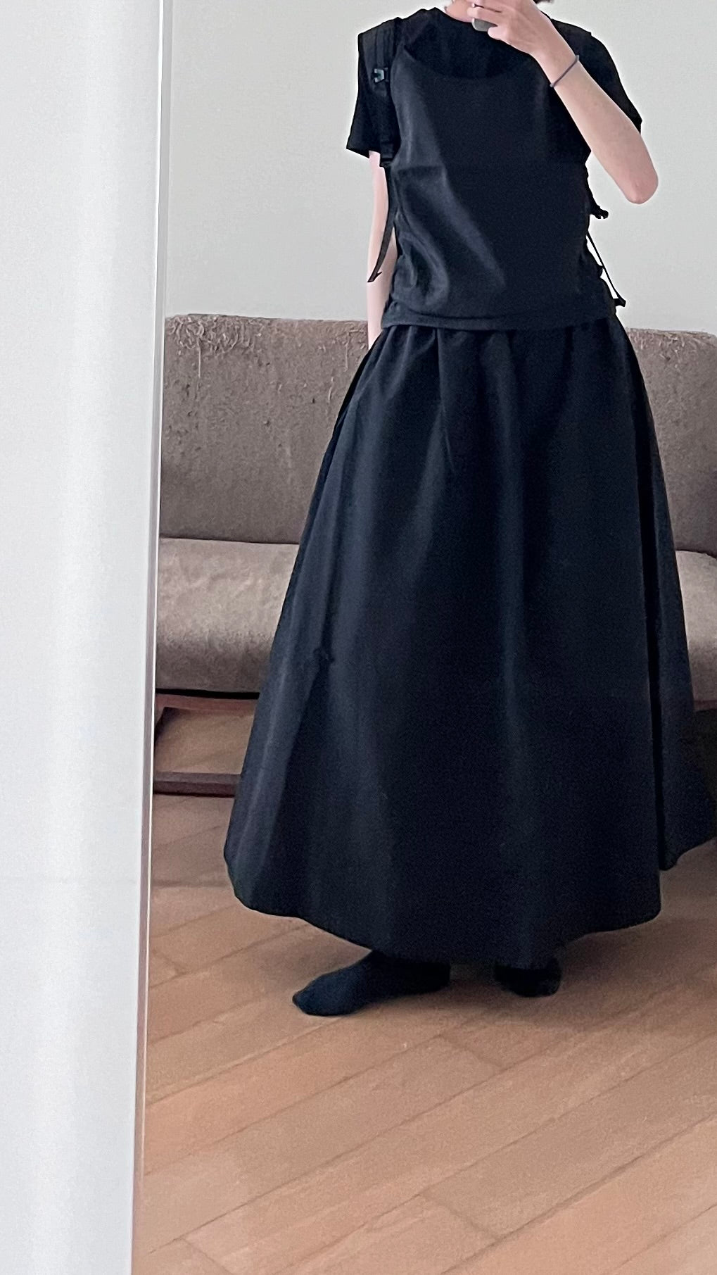 cloudy skirt in black (pre-order)