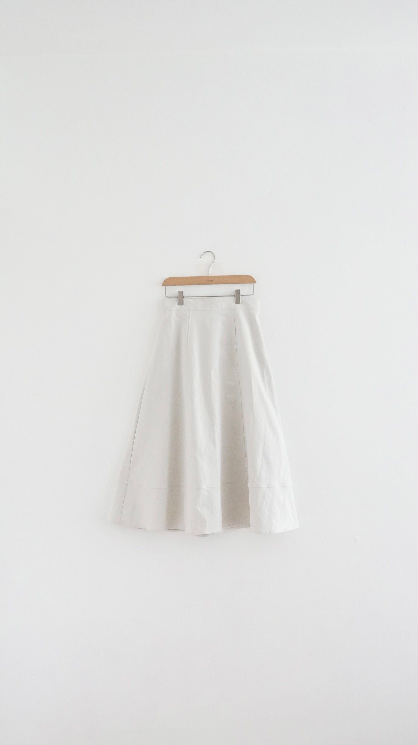 minimalist a-line long skirt in ice ( pre-order )