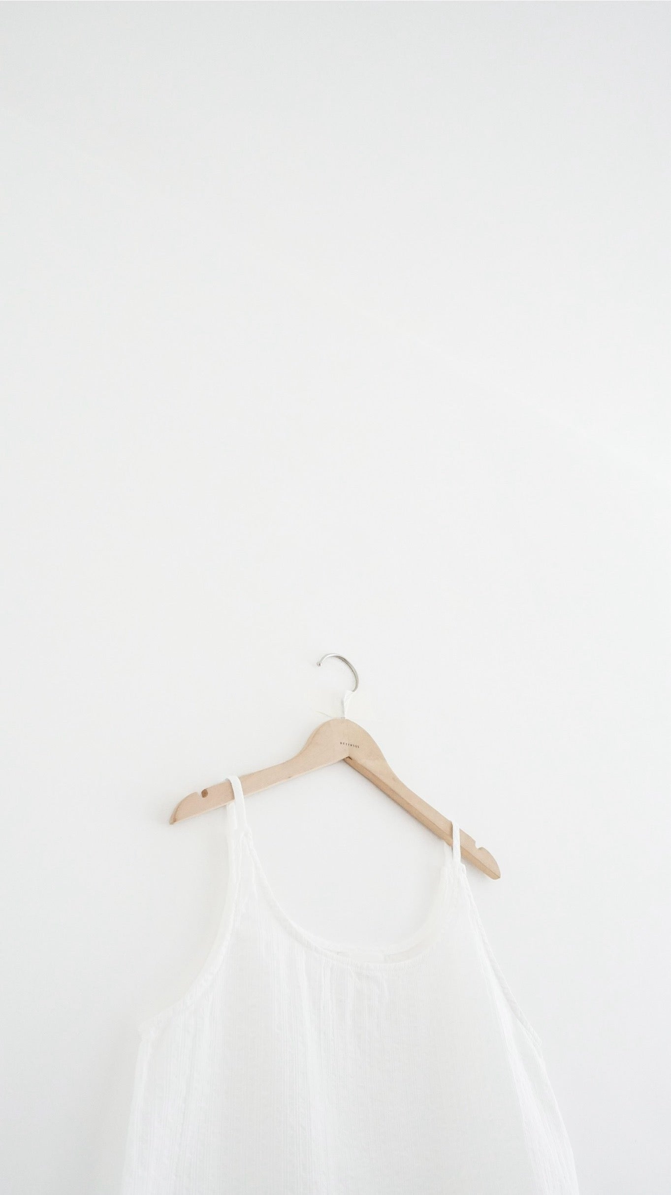 veil stripe overlay top in white (pre-order)
