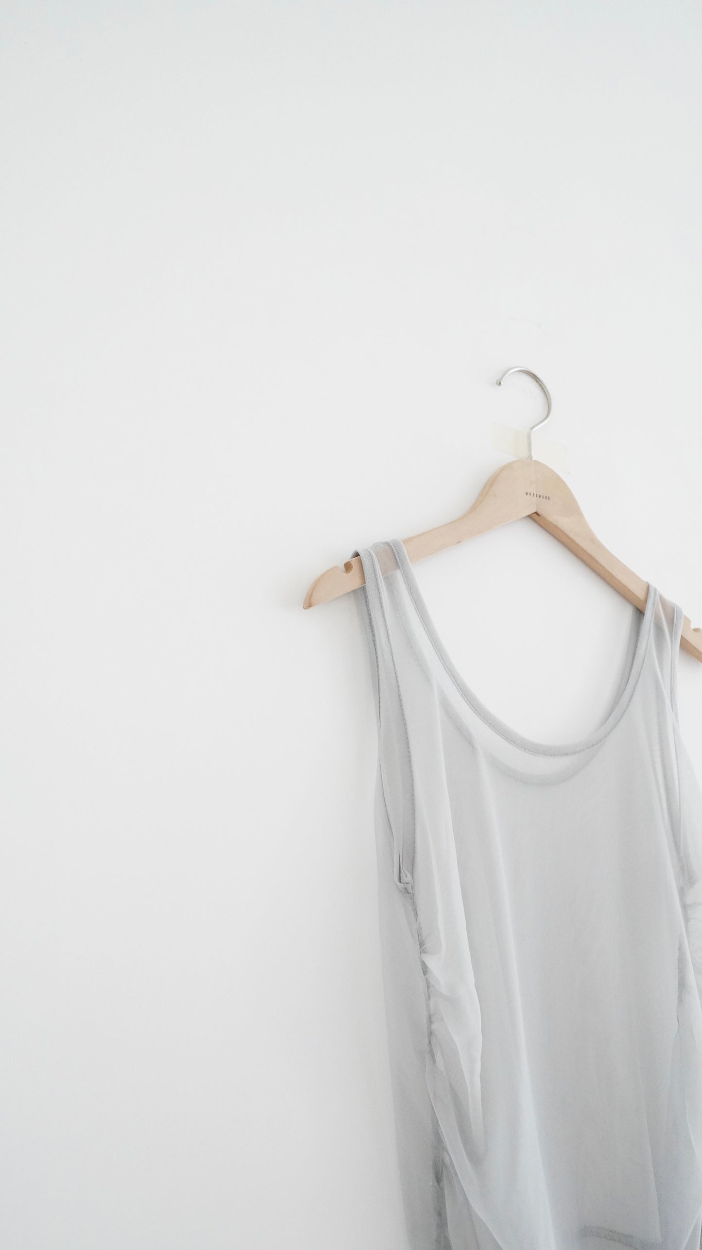 sheer pleat vest in grey (pre-order)