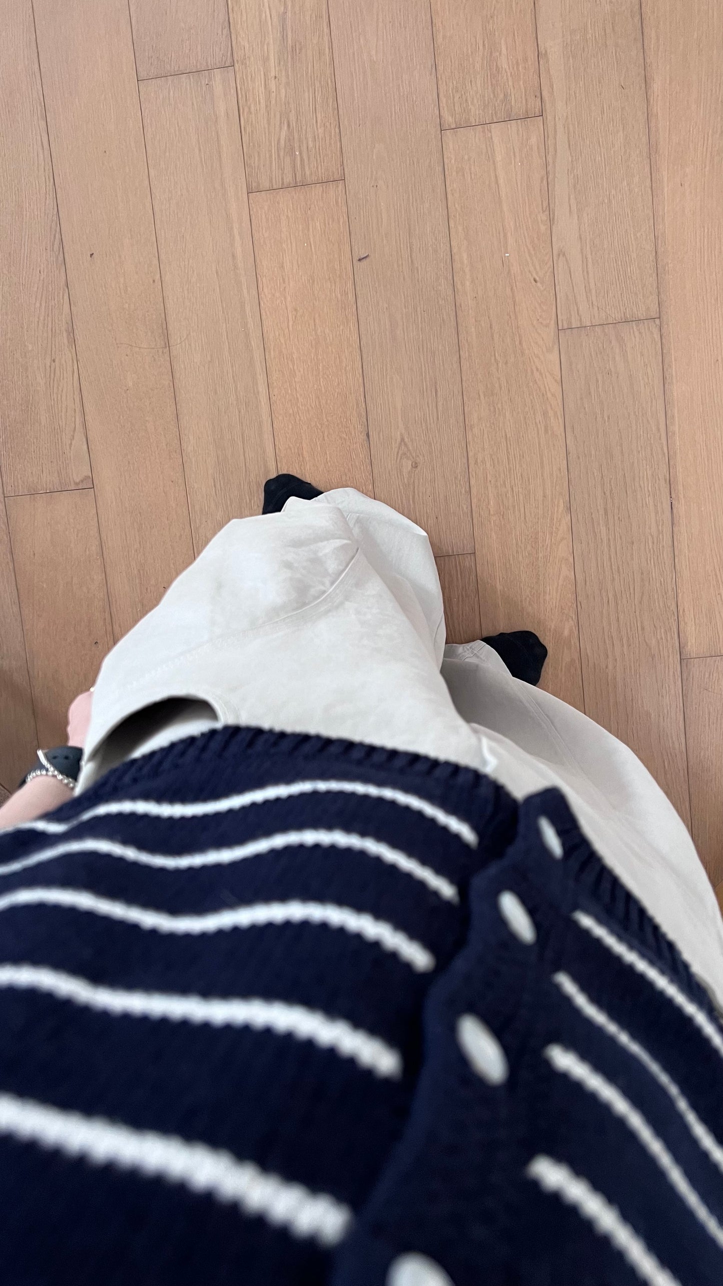 striped linen vest in navy (pre-order)