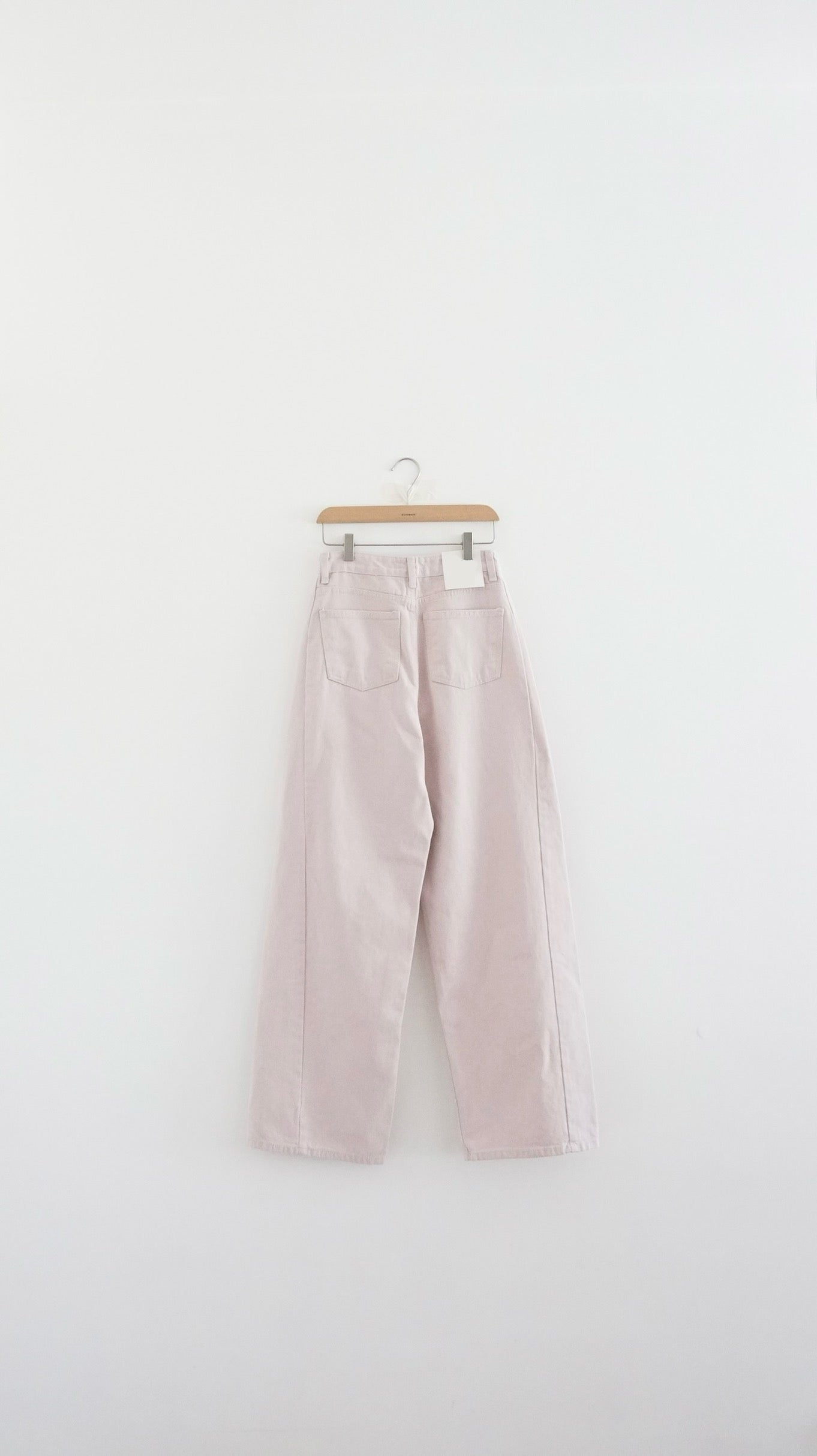 blush pink wide-leg denim pants (pre-order)