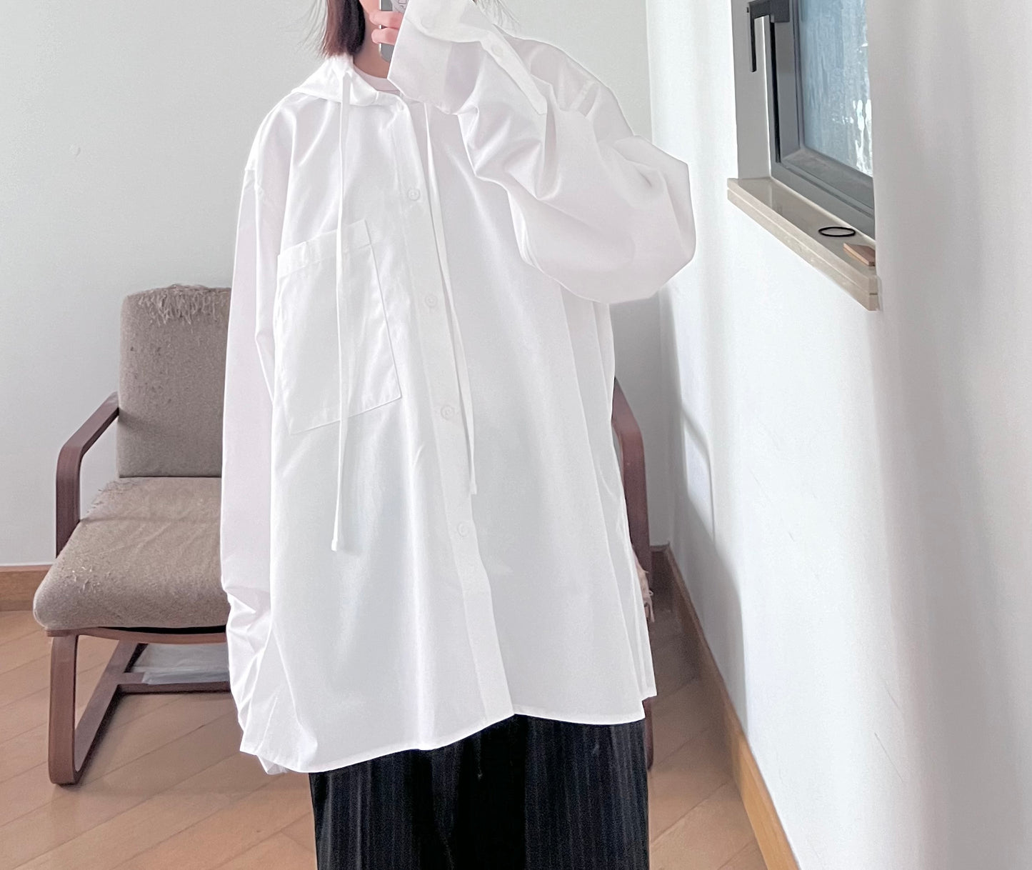 unisex plain hoodies shirt in white