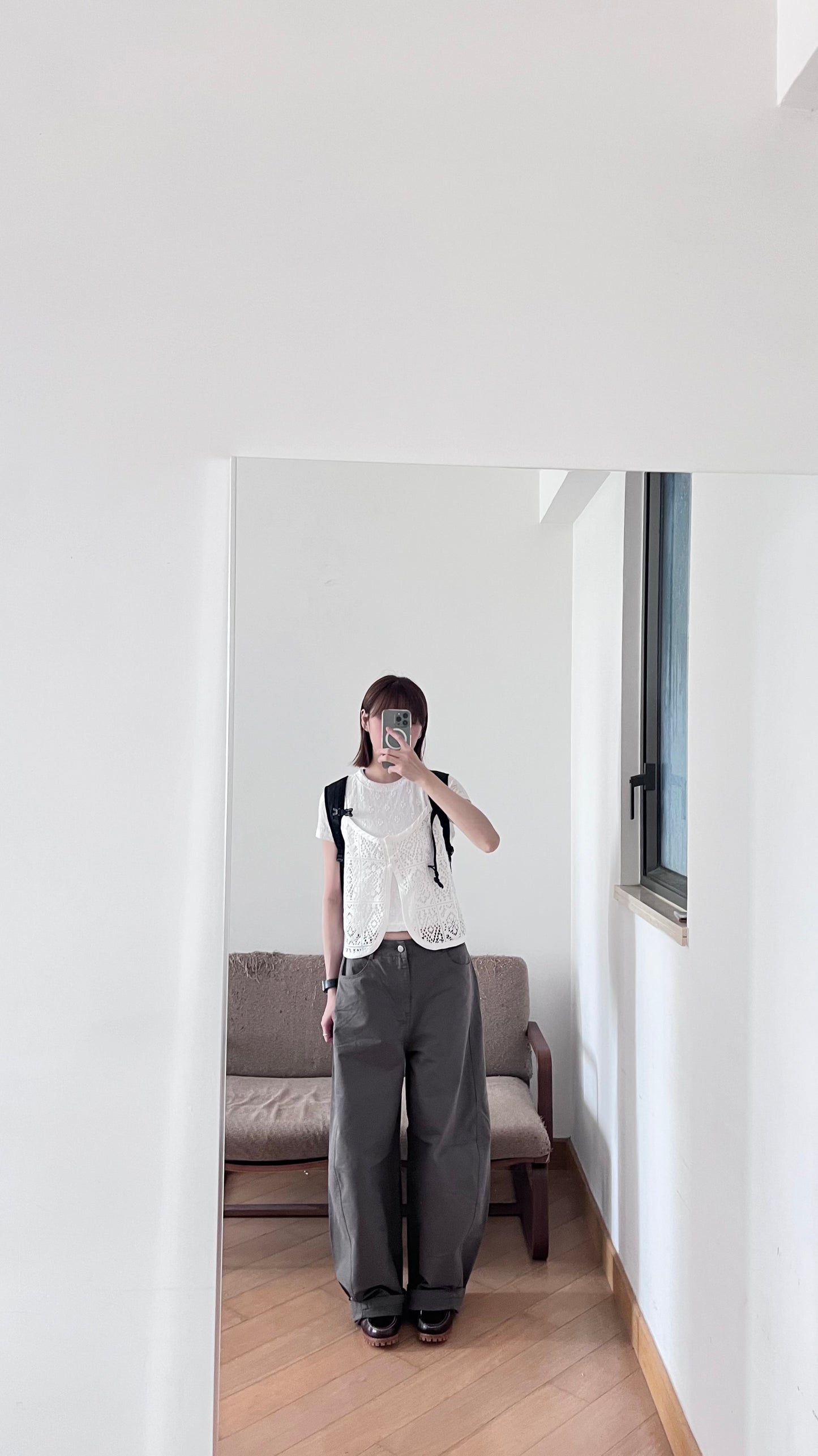 lattice bloom sheer tee in white (pre-order)