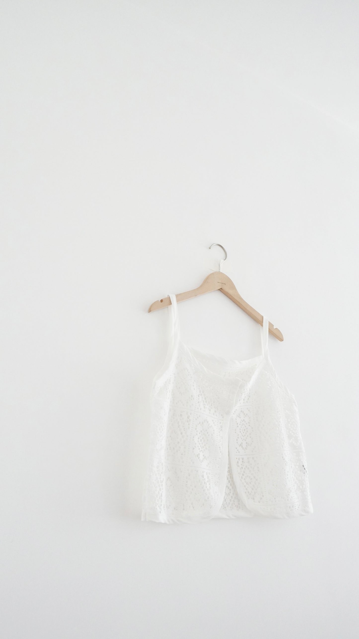 bloomwork overlay vest in white (pre-order)