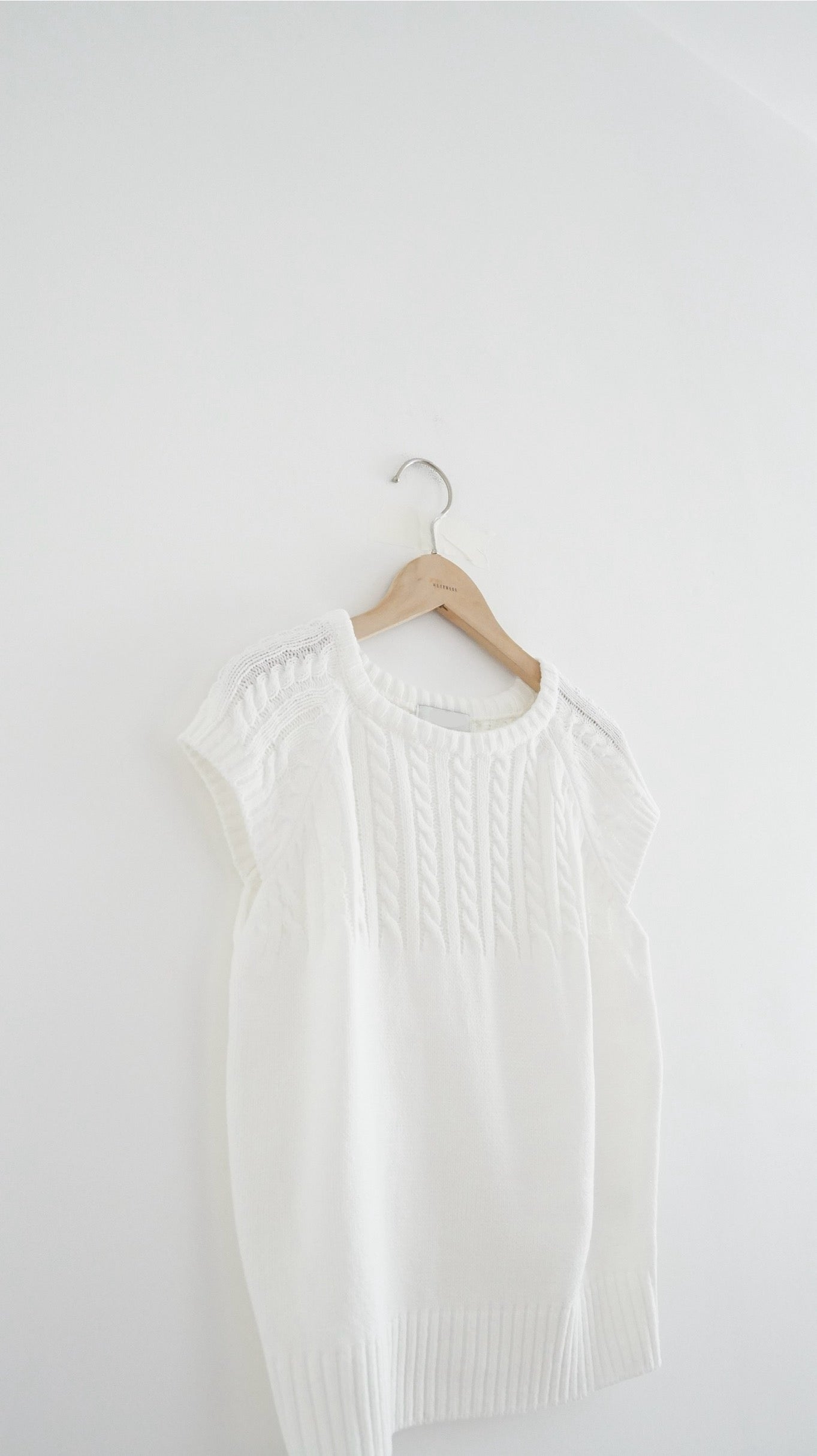 90s short sleeve sweater in cream (pre-order)