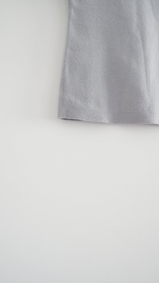 retro knit tank top in grey