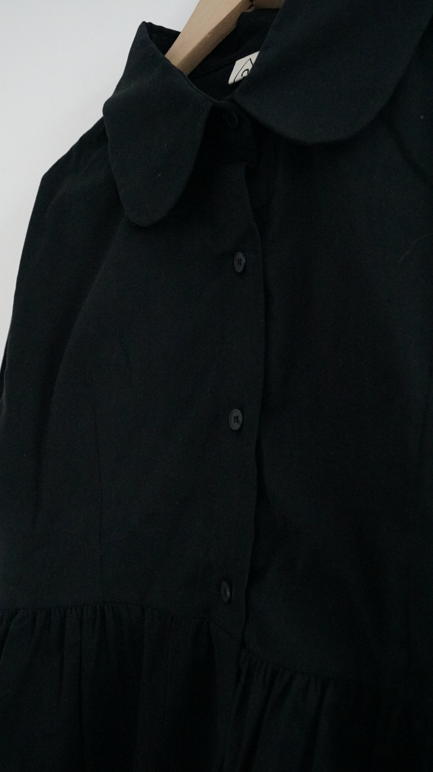ruffle shirt dress top black