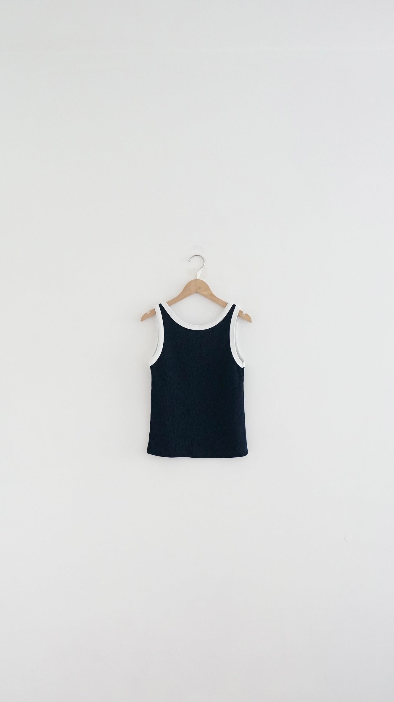 waffle vest top in navy