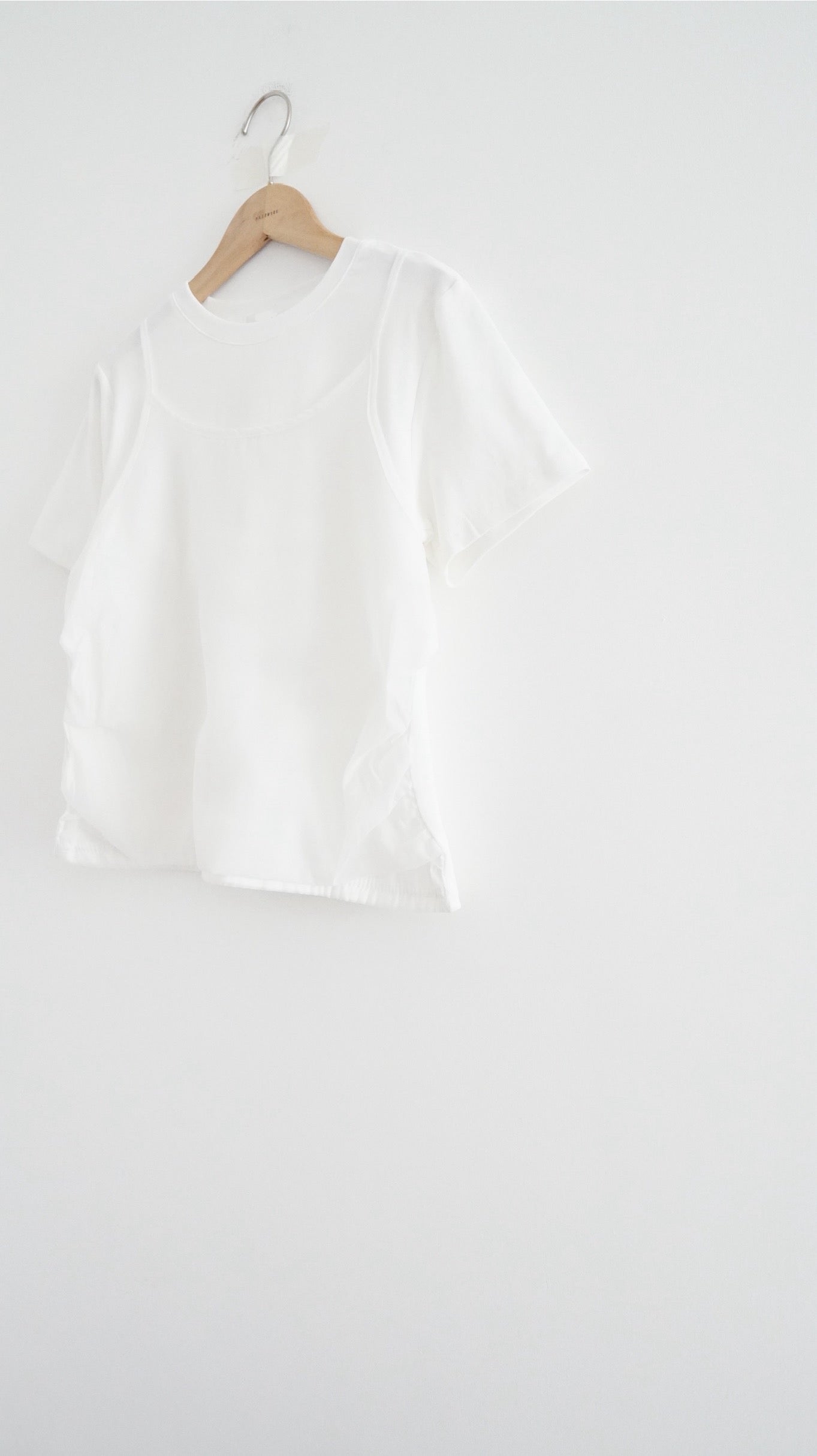 polly two-in-one tee in white (pre-order)