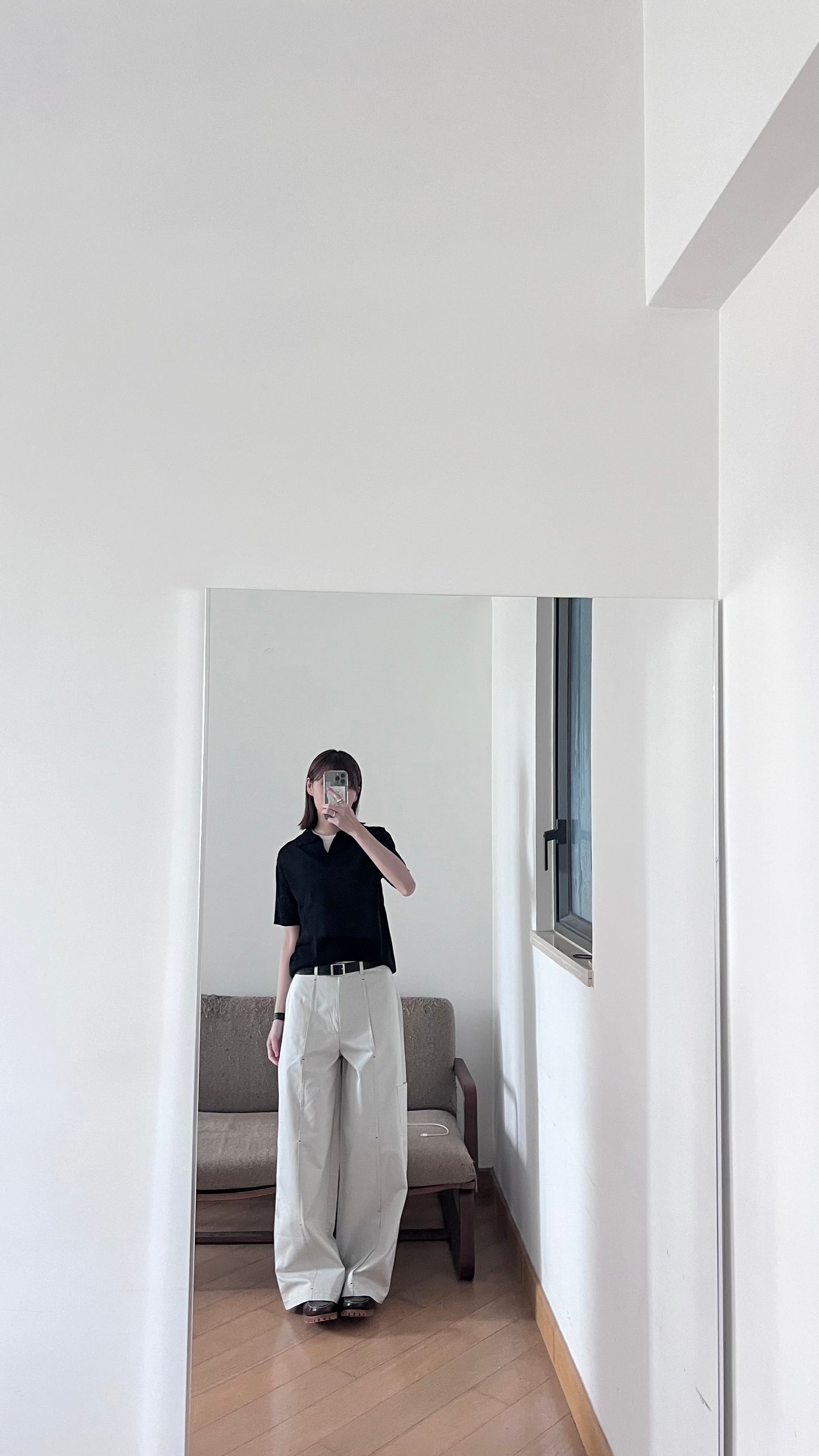 pleatline pants in grey (S)