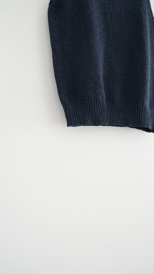 90s racer tank knit top in navy (pre-order)
