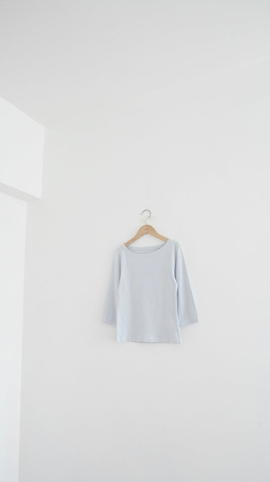 everyday mid-sleeve tee in baby-blue