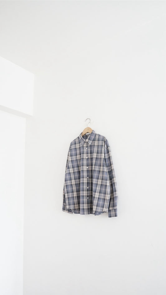 refined check shirt in light glaucous (pre-order)