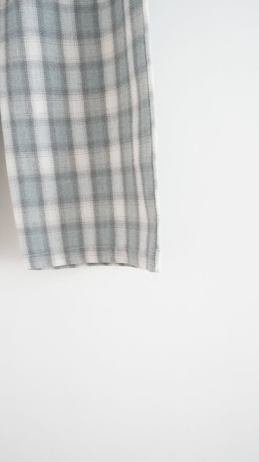 plaid lounge trousers in mint (pre-order)