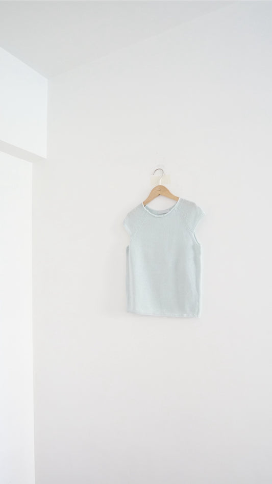 cap knit tank in nile blue (pre-order)
