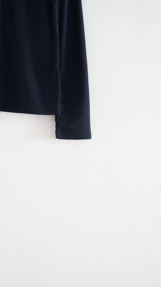 noa sheer basic tee in navy