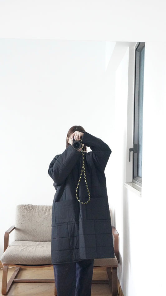 bubble padded coat in black (pre-order)