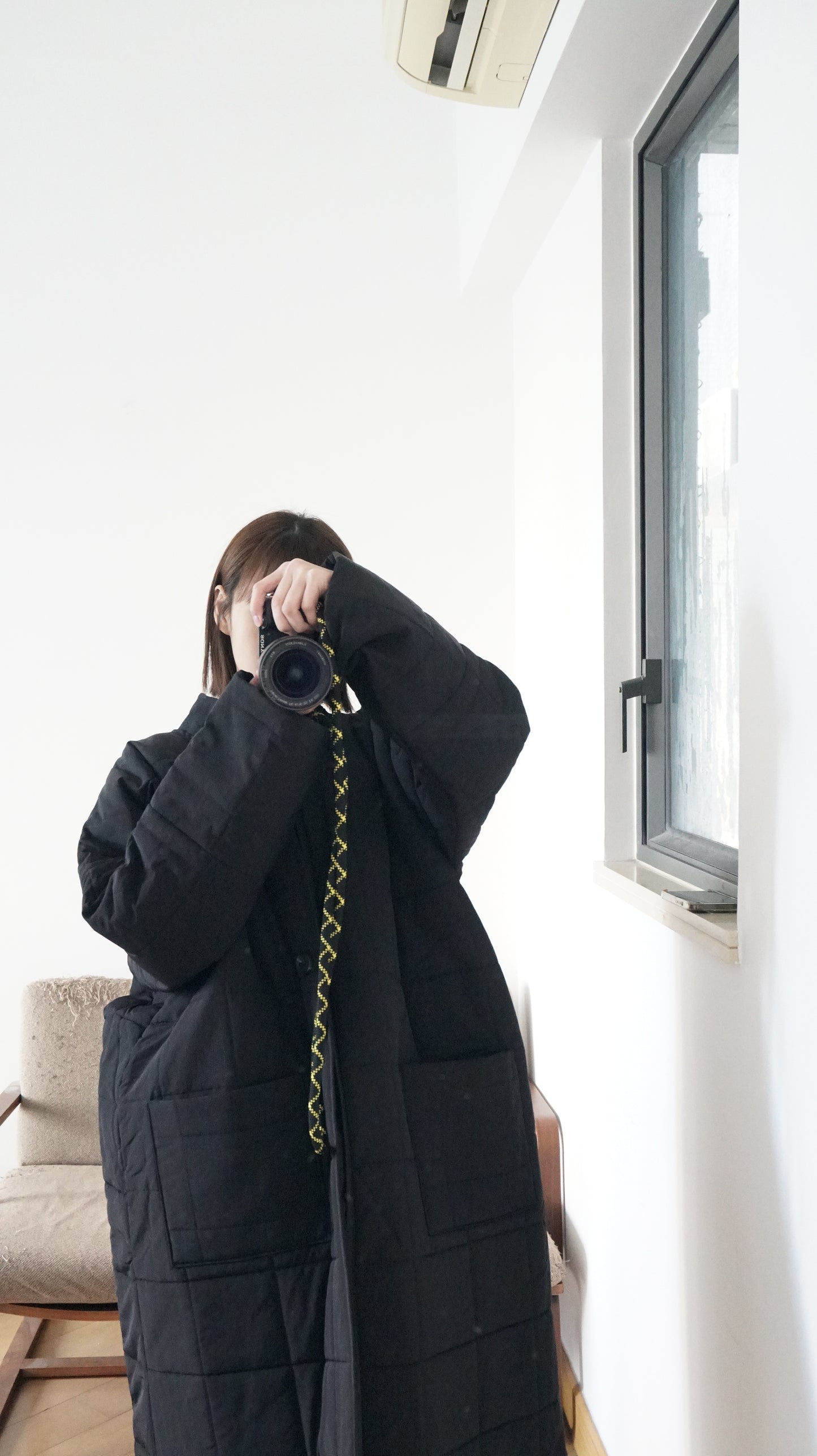 bubble padded coat in black (pre-order)