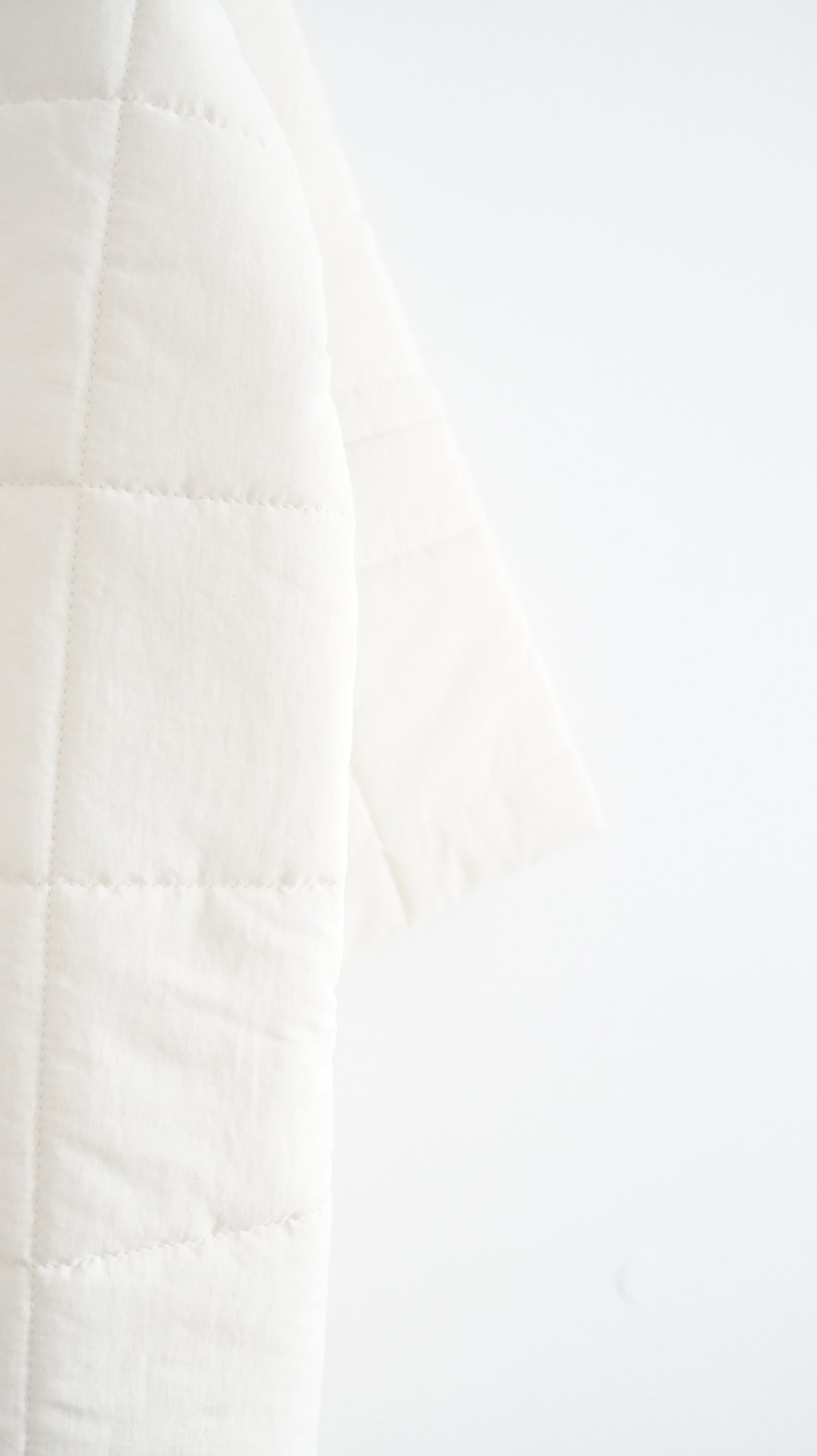 bubble padded coat in ivory ( pre-order )