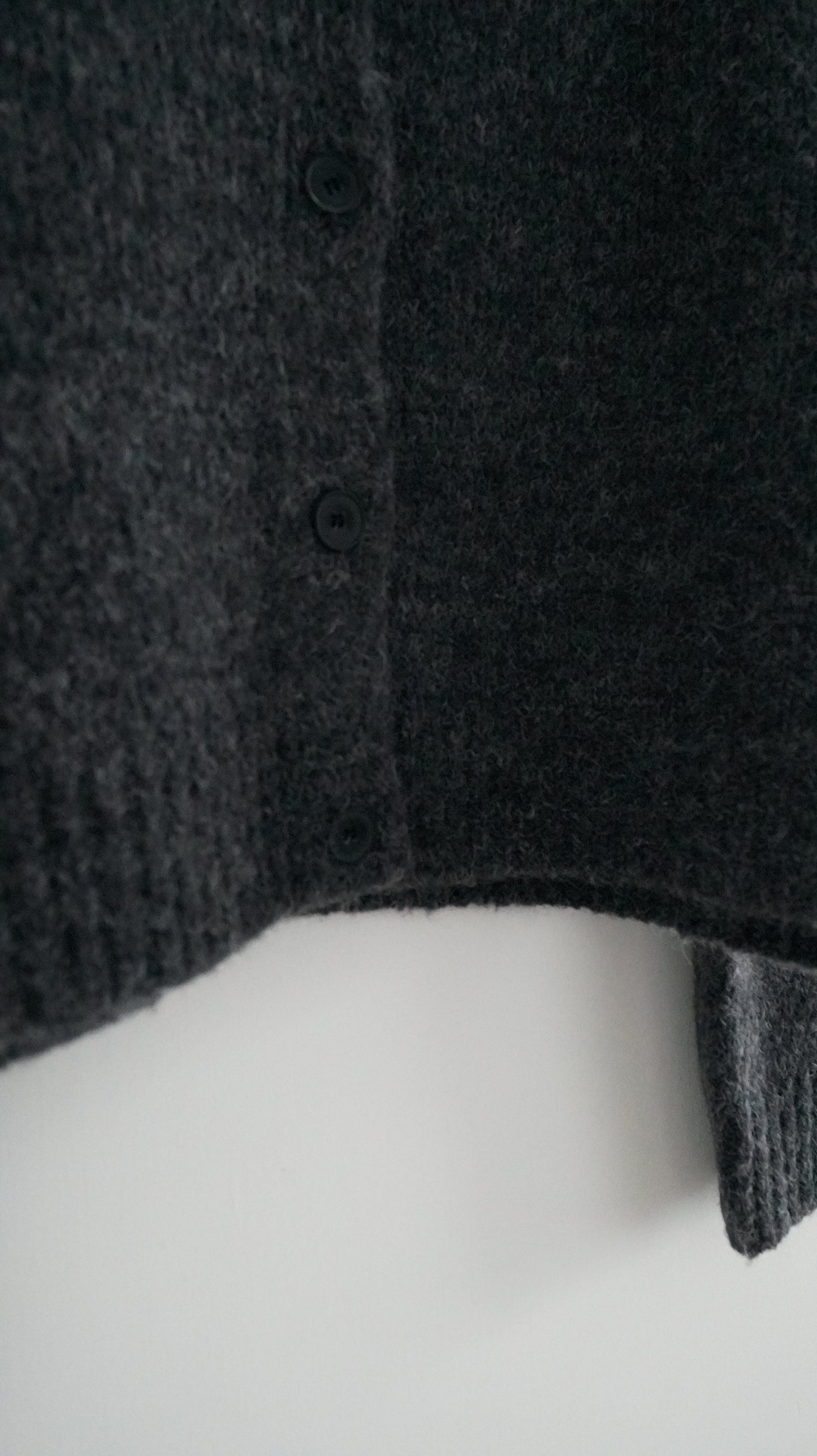 knitted shirt jacket in dark grey ( pre-order )