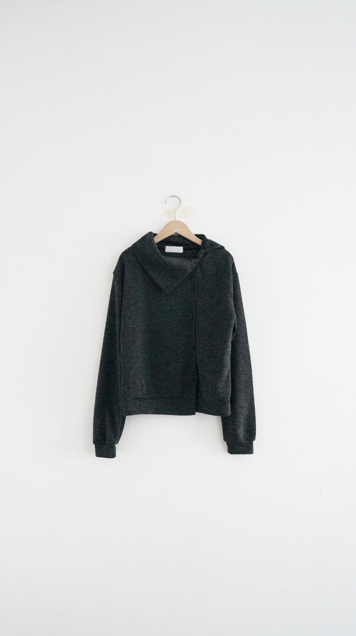 irregular cardigan in dark grey