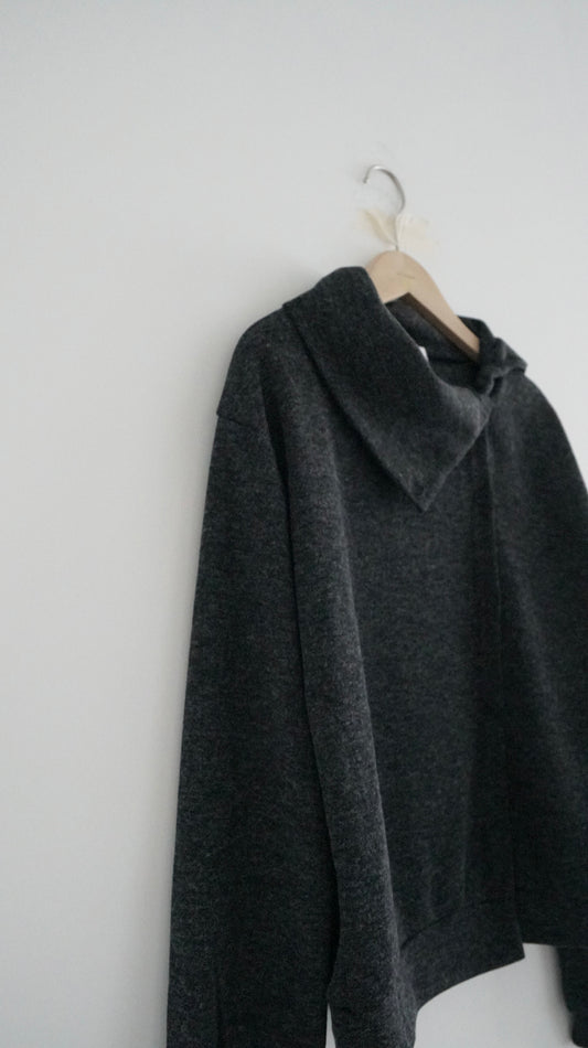 irregular cardigan in dark grey