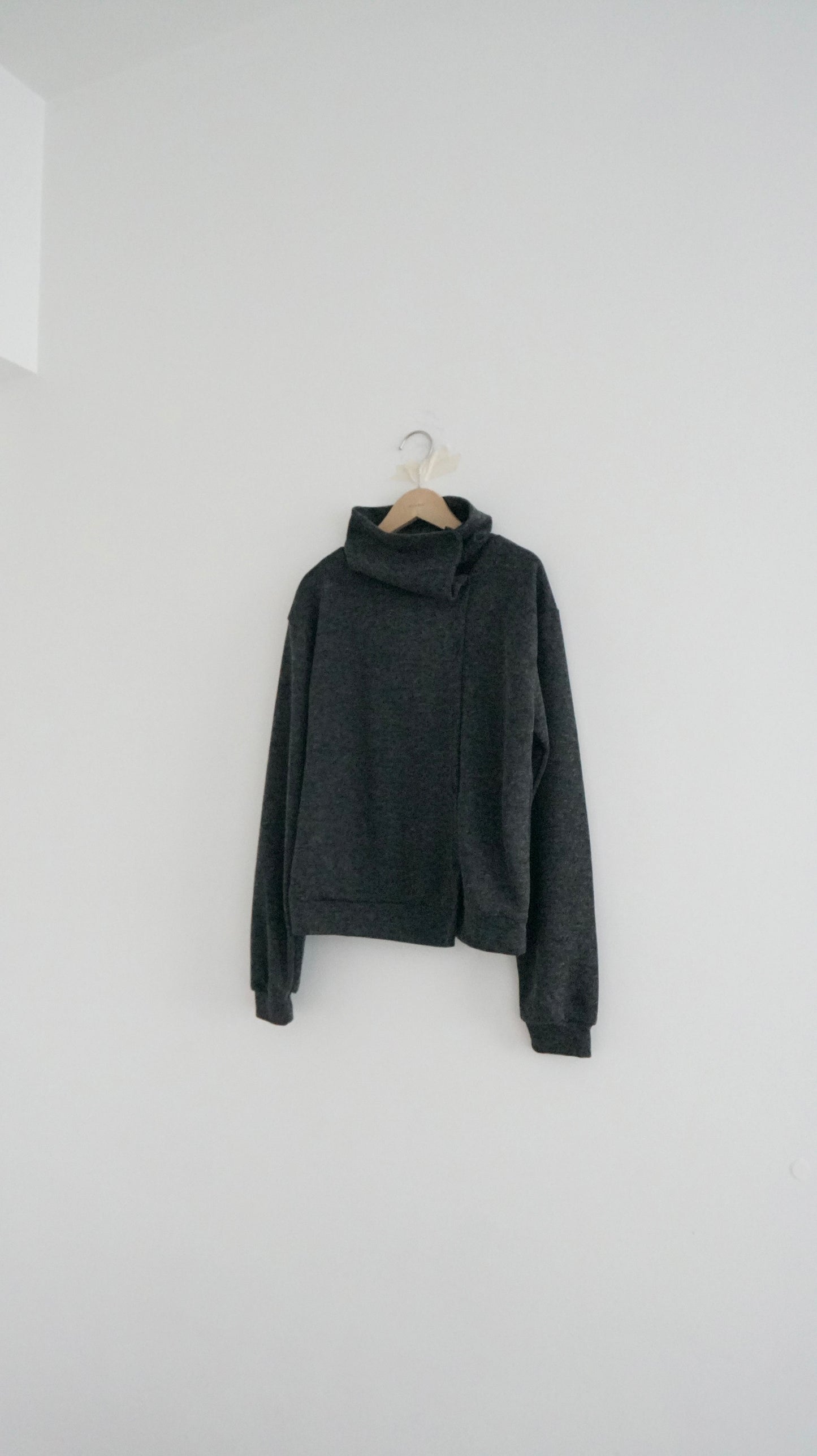 irregular cardigan in dark grey