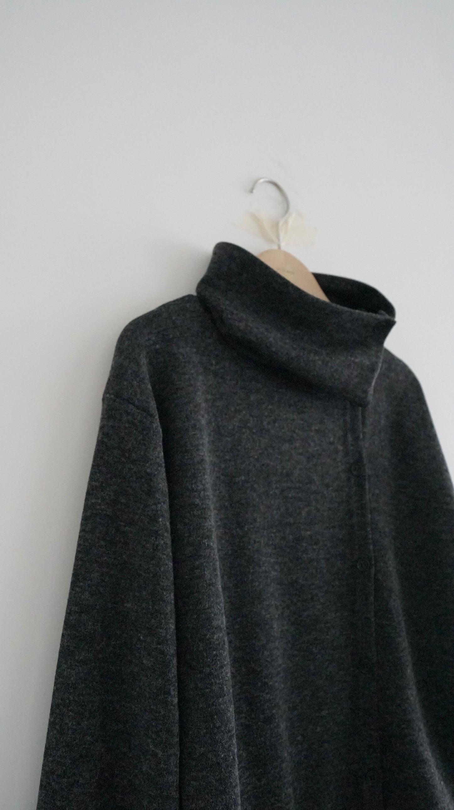 irregular cardigan in dark grey