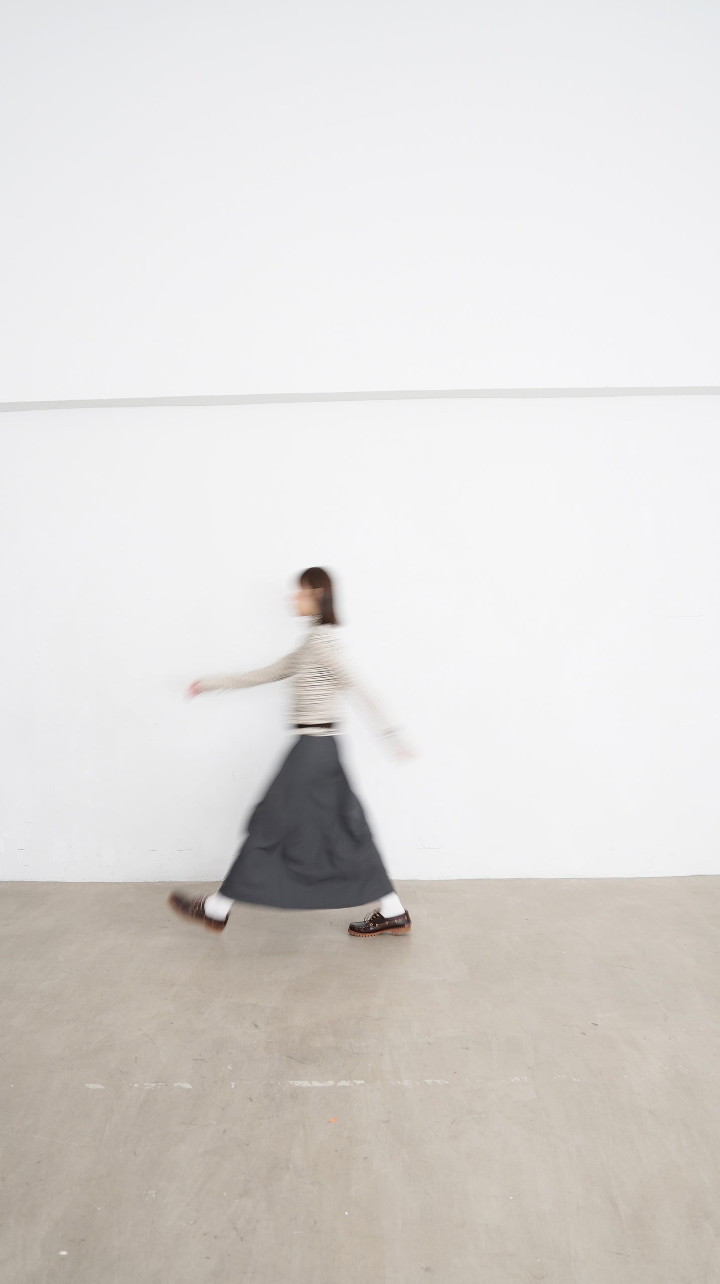 structured skirt-pants in charcoal (pre-order)