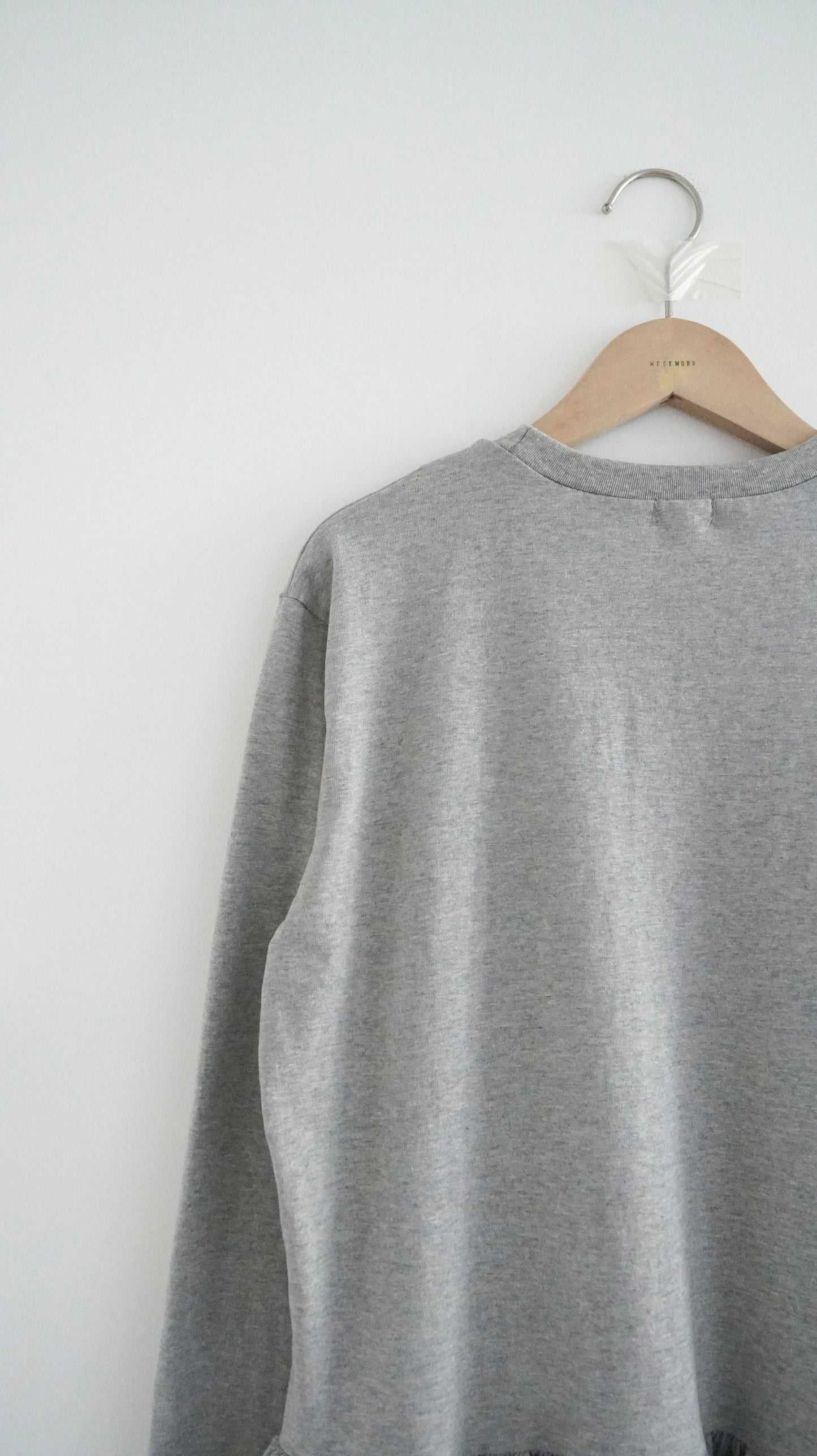 ruffle t-shirt dress top in grey