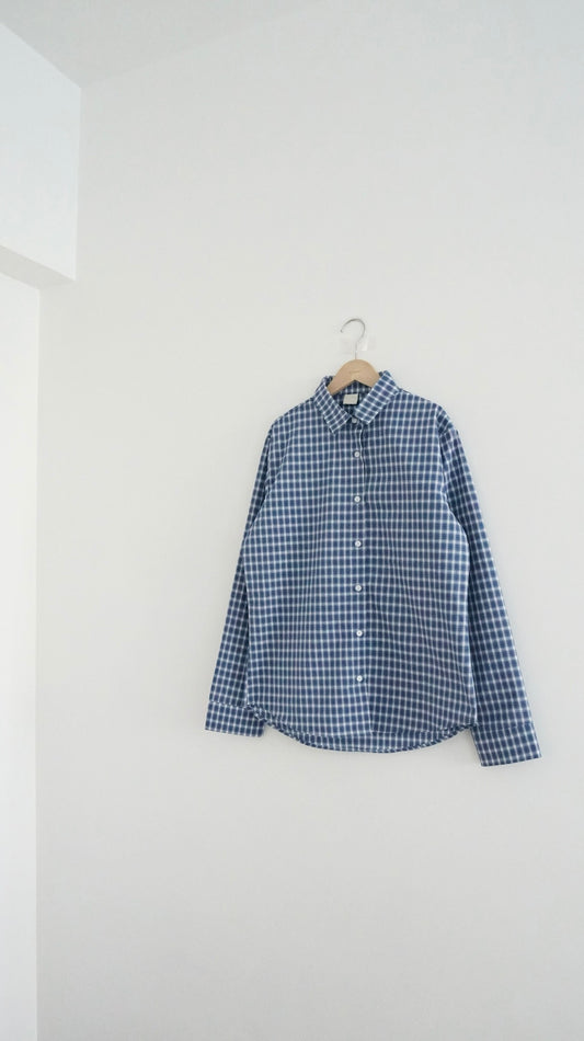 basic checked shirt in blue (pre-order)